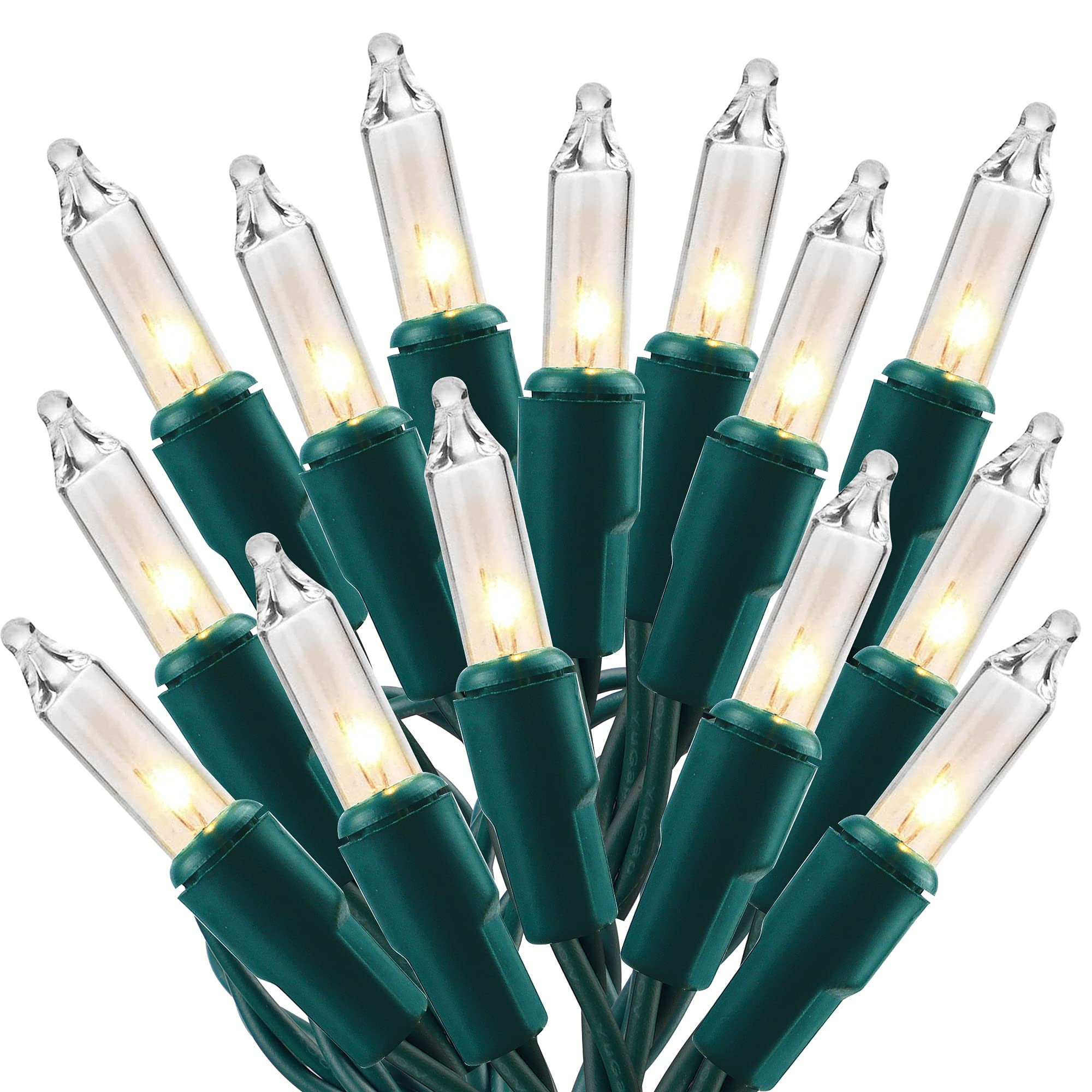 150 Count 29 FT Christmas Mini String Lights - UL Certified Green Wire Fairy Lights for Xmas Tree, Patio & Holiday Decorations | Indoor Outdoor Connectable Warm White Lights for Christmas, Party, Wedding & Home Decoration
