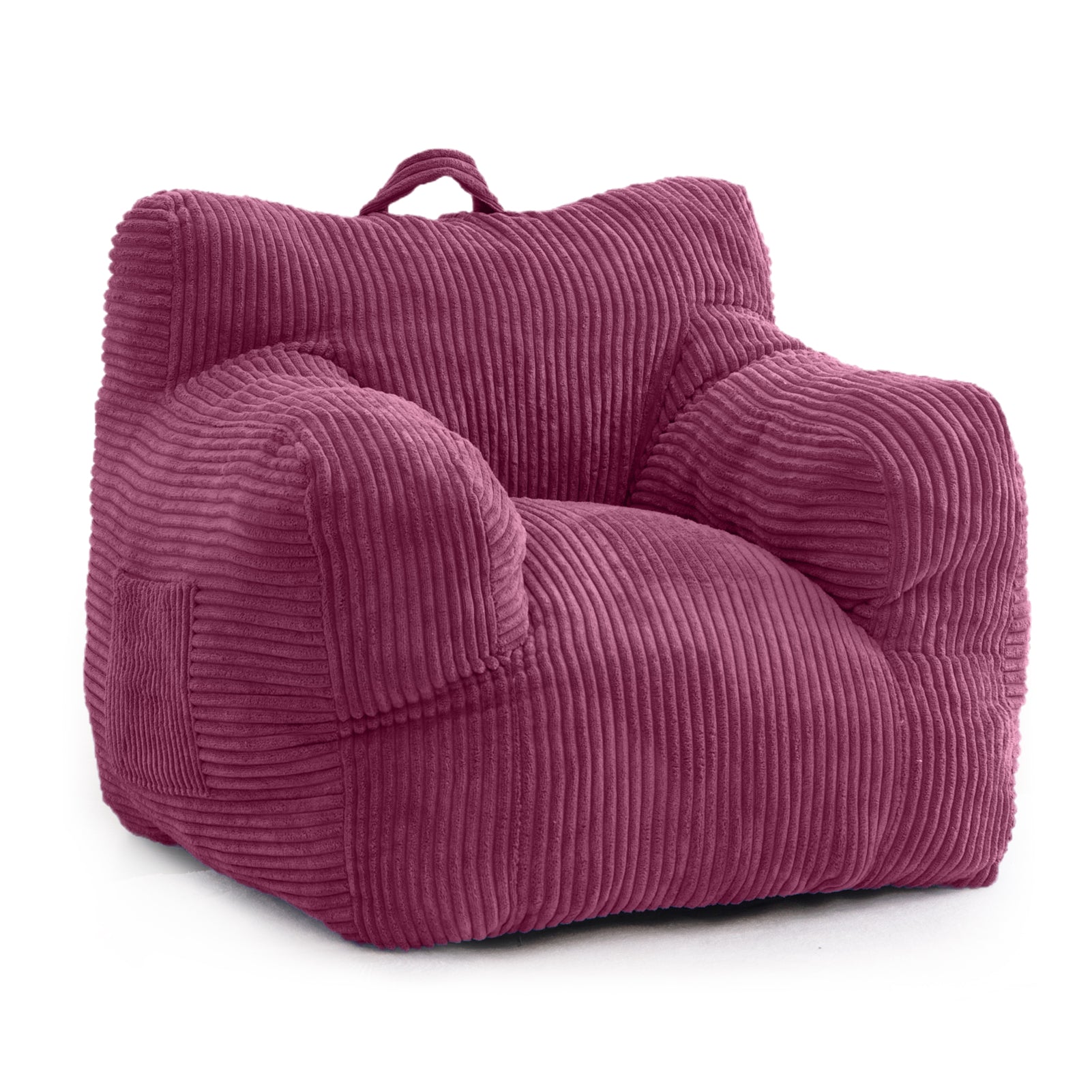 MAXYOYO Kids Bean Bag Chair - Corduroy Bean Bag Couch with Armrests for Children's Room, Nursery & Playroom (Rose Pink) - Perfect for Reading, Gaming & Relaxing