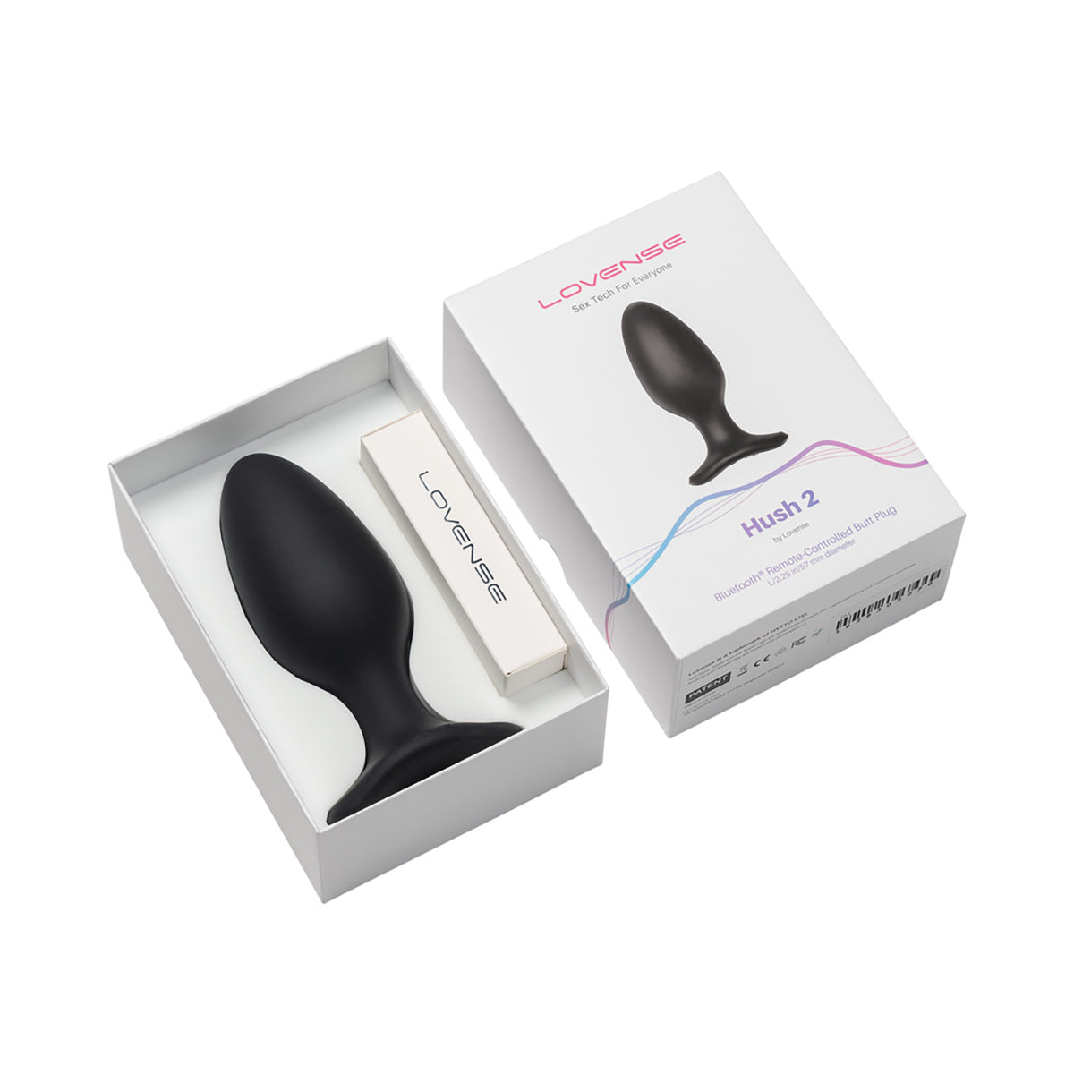 Lovense Hush 2 Large Vibrating Butt Plug - Remote Control Anal Toy for Couples & Solo Play - Discreet & Powerful Stimulation for Enhanced Pleasure