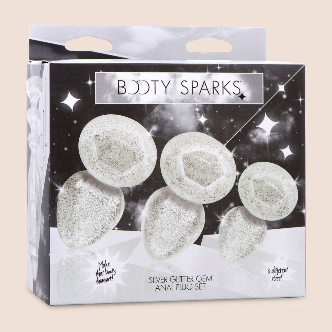 Sparkling Gem Anal Plug Set - 3 Piece Jeweled Butt Plugs for Women & Men | Sensual Play, BDSM, Couples & Solo Use