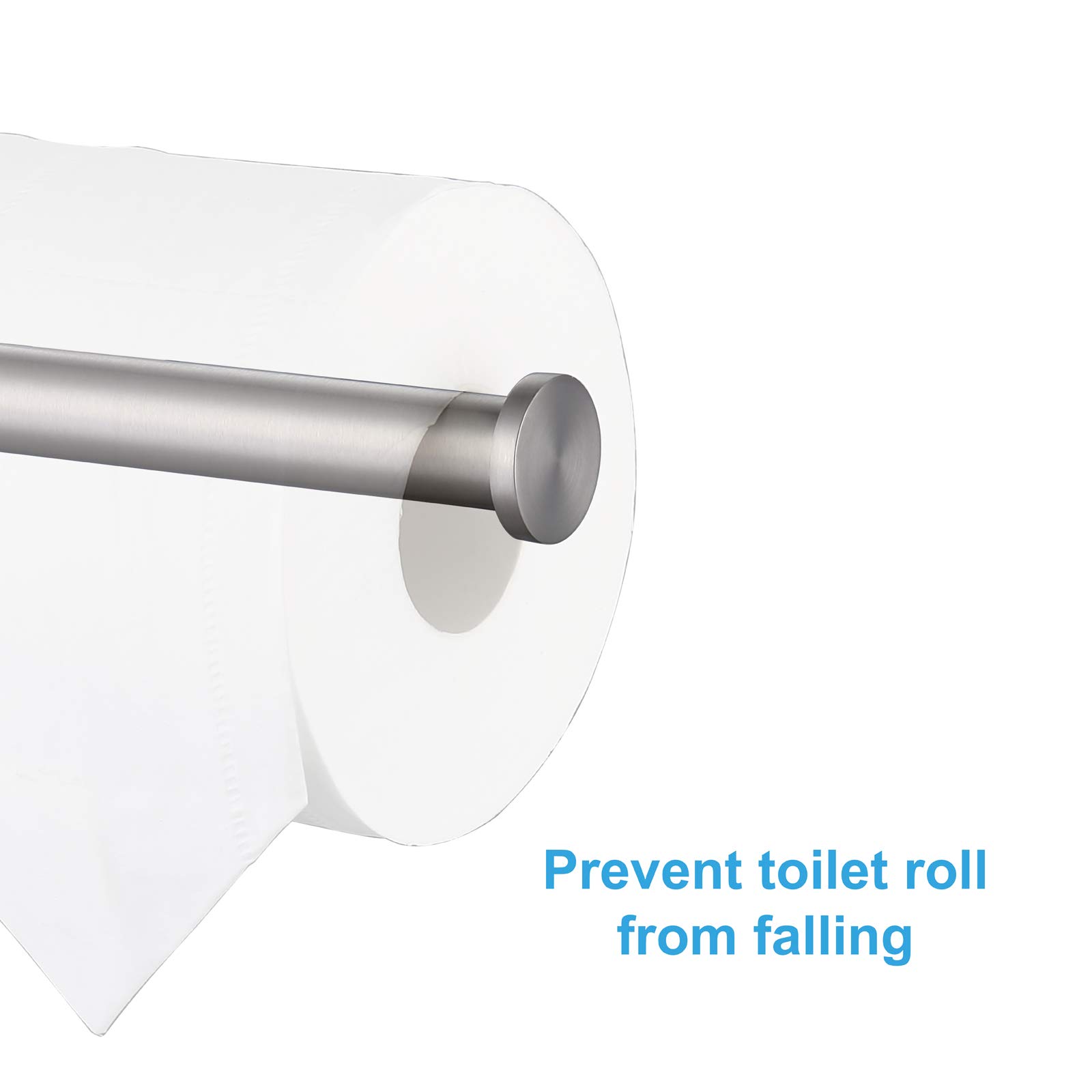 TASTOS Brushed Nickel Toilet Paper Holder - 5 Inch SUS304 Stainless Steel Wall Mount Tissue Roll Dispenser - Modern Round Bathroom & Kitchen Accessory for Home, Office, Hotel (Easy Installation, Rustproof)