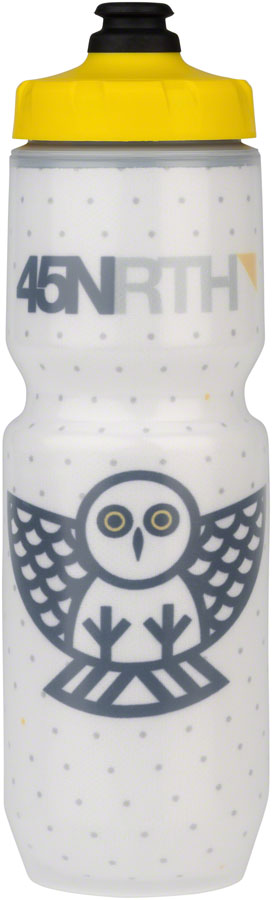 45NRTH Insulated Purist Water Bottle - 23oz, White/Yellow - Leakproof Stainless Steel Thermos for Winter Sports, Hiking & Outdoor Adventures