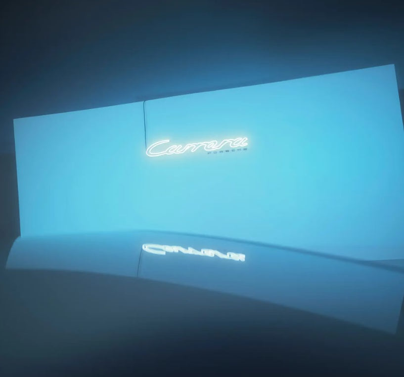 Porsche Carrera LED Illuminated Lettering - Limited Edition for Car Interior Decoration & Night Driving Enhancement
