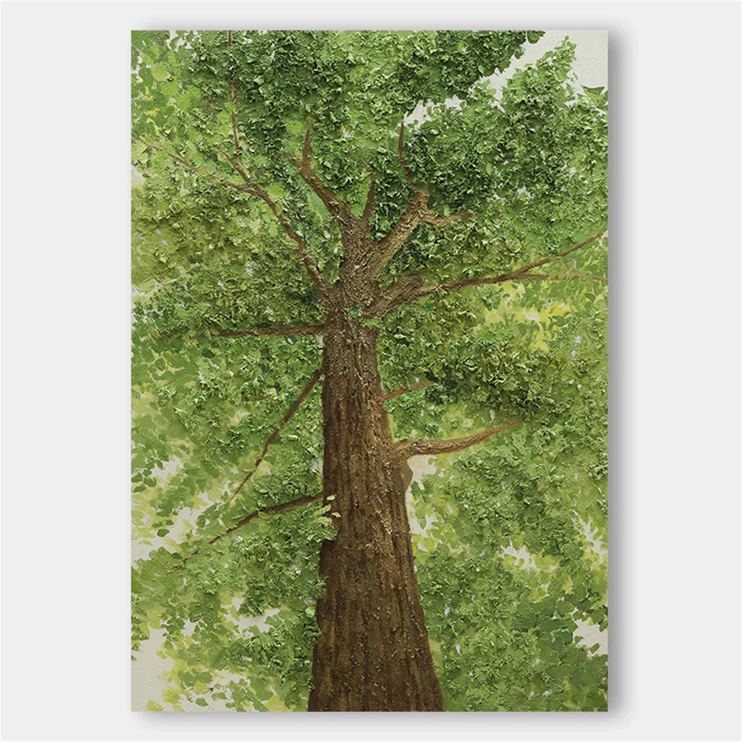 Beautiful Flower and Tree Painting #FT133 - Handmade Canvas Art for Home Decor, Living Room, Bedroom & Office Wall