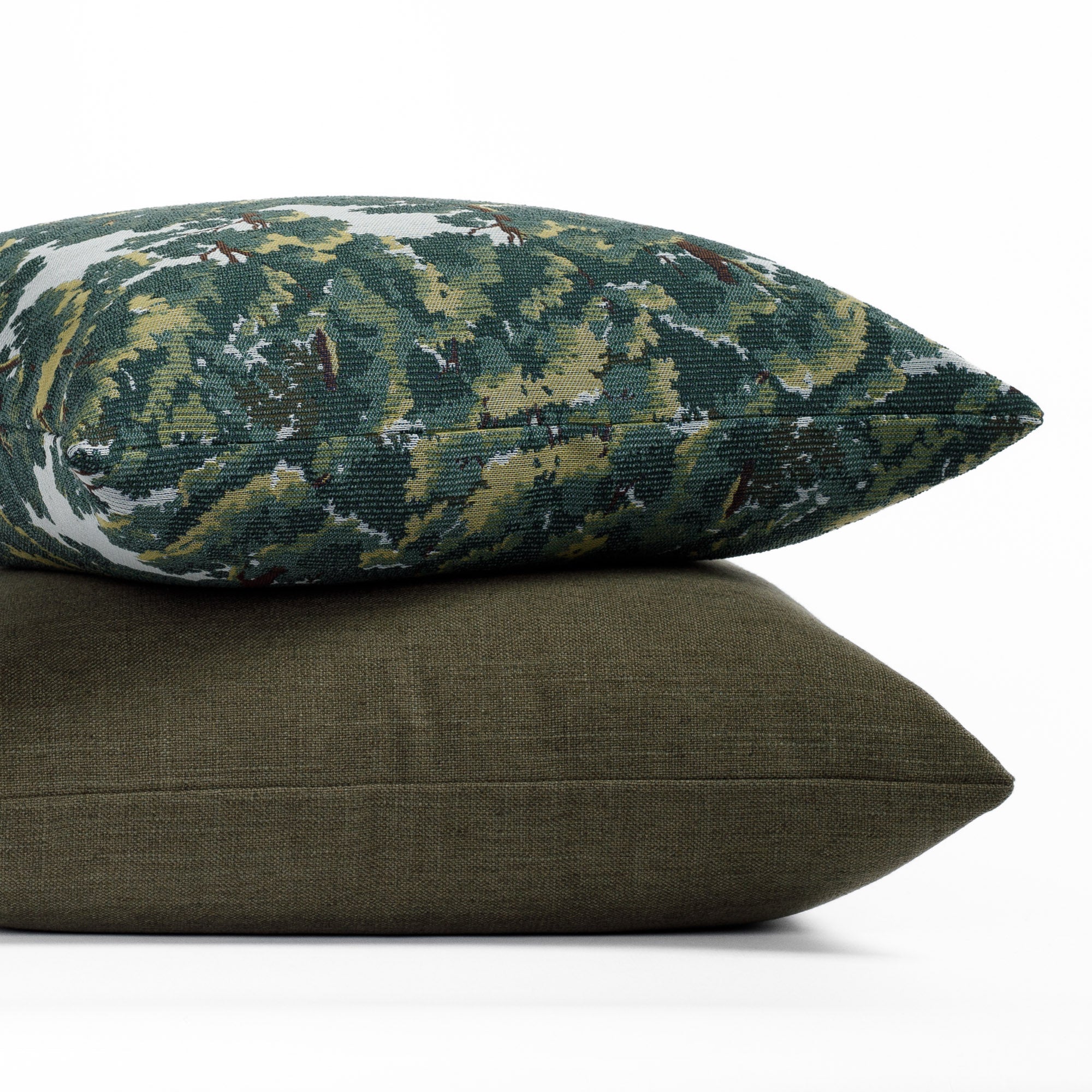 Lincoln 22x22 Inch Decorative Throw Pillow Cover - Soft Moss Green Square Cushion for Sofa, Bed, Living Room & Home Decor