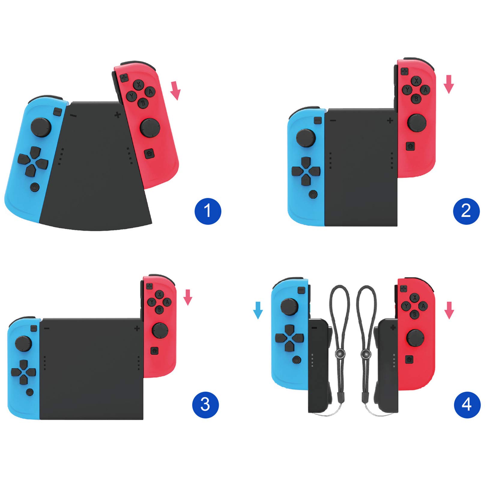 Dobe 5-in-1 Connector Pack for Nintendo Switch Joy-Con Controllers - Multiplayer Gaming Accessory for Family & Friends Game Nights
