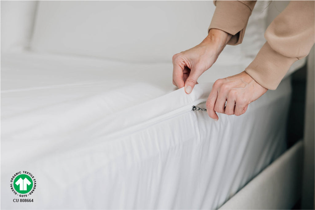 Organic Cotton ZipPure Zipper Sheet Set - Breathable & Hypoallergenic Bedding for Adults & Kids - Perfect for Easy Changing & Allergy Relief