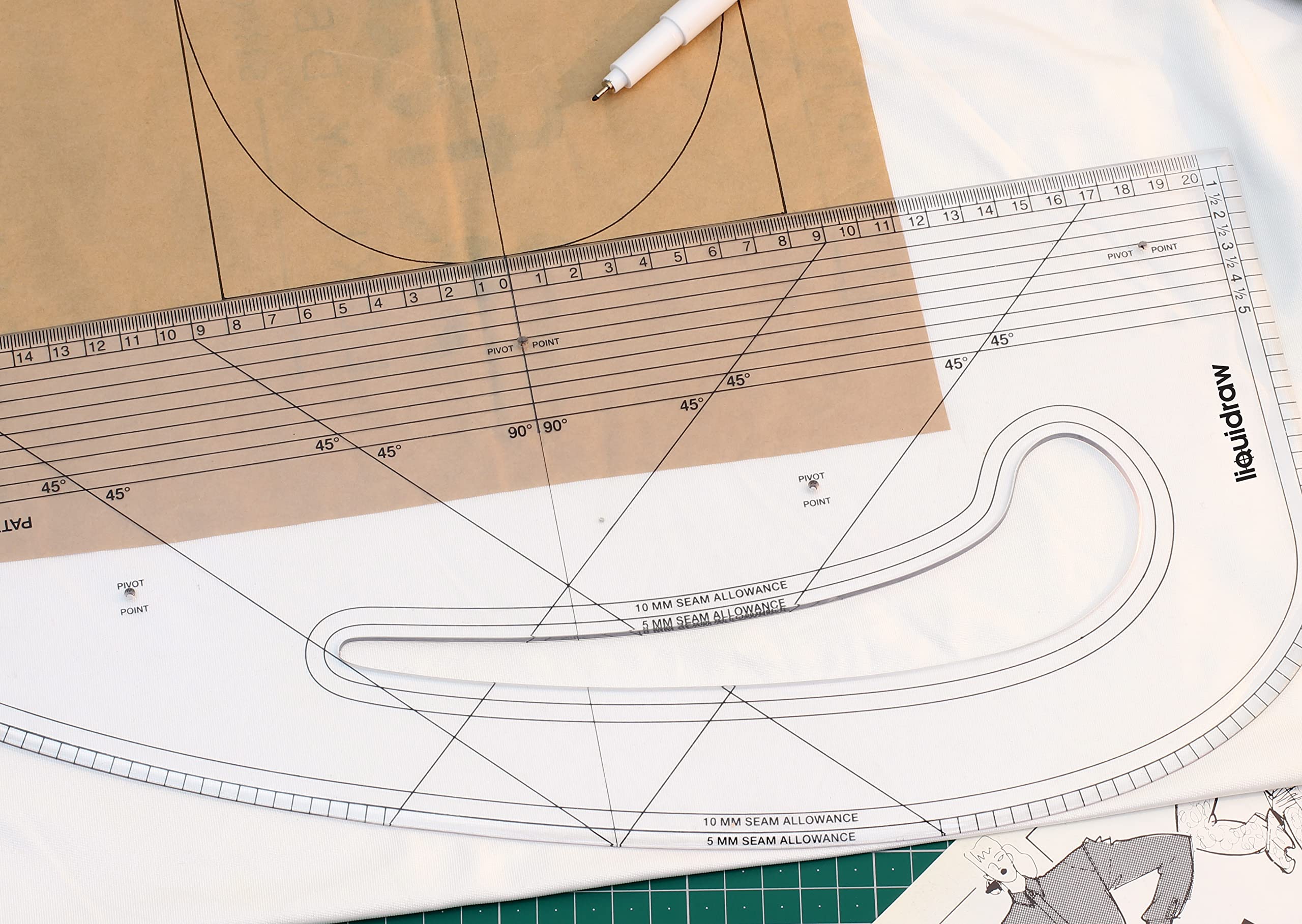 Pattern Maker Metric Ruler for Sewing & Quilting - Perfect for DIY Crafts, Fabric Marking & Tailoring Projects
