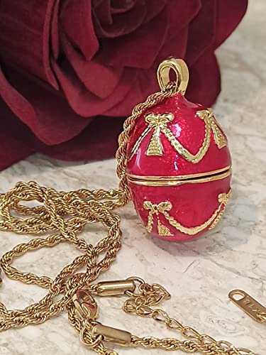 red faberge egg jewelry set
