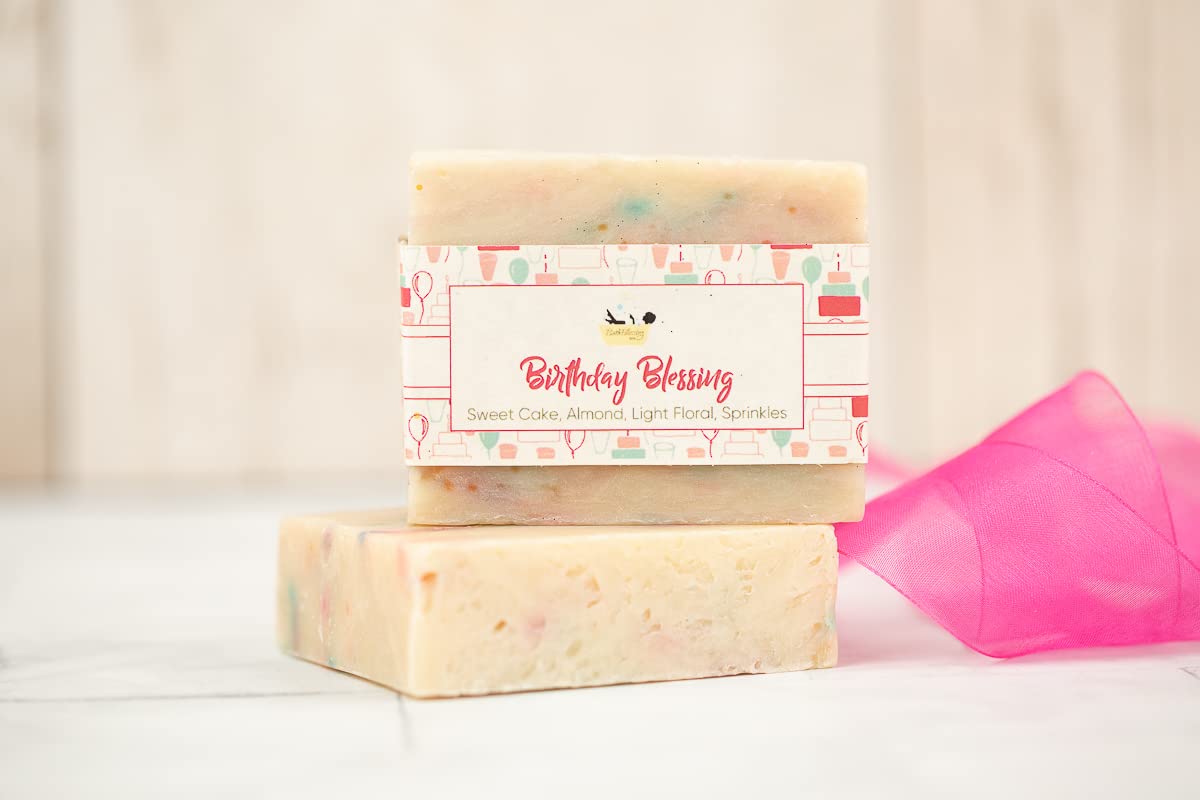 Handmade Birthday Blessing Soap - Natural Glycerin Soap Gift Set for Women & Men - Perfect for Birthday Celebrations, Party Favors & Thoughtful Gifts