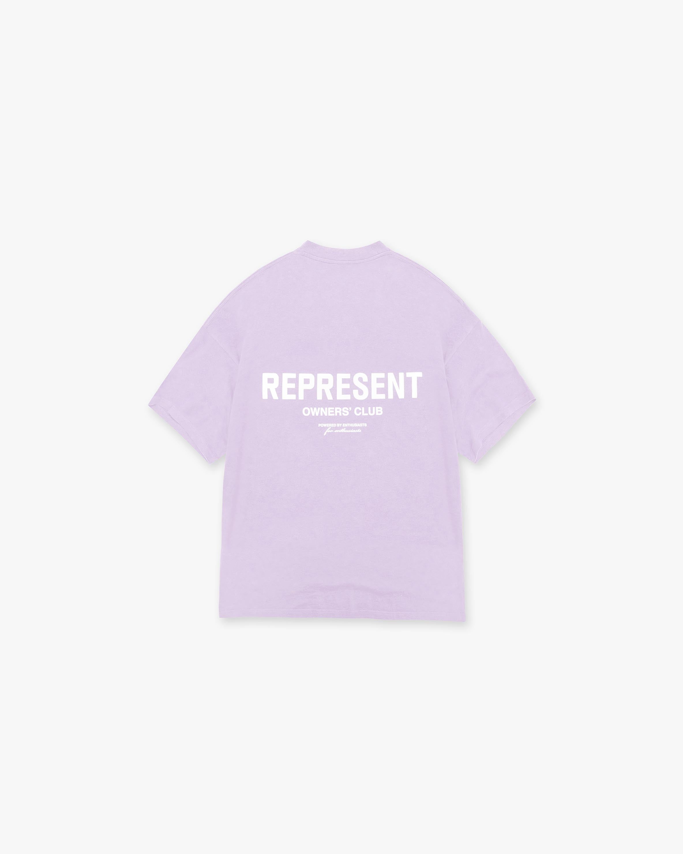 Represent Owners Club T-Shirt - Soft Lilac Cotton Tee for Men & Women | Casual Streetwear, Gym, Lounge & Everyday Wear