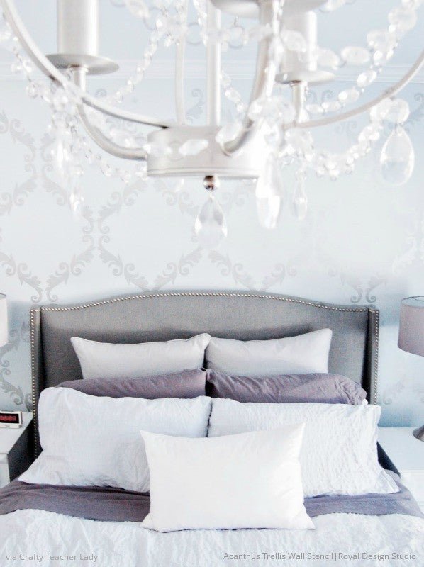 Acanthus Trellis Wall Stencil - Reusable DIY Decorative Painting Template for Home & Garden Décor | Perfect for Walls, Furniture, and Fabric Projects