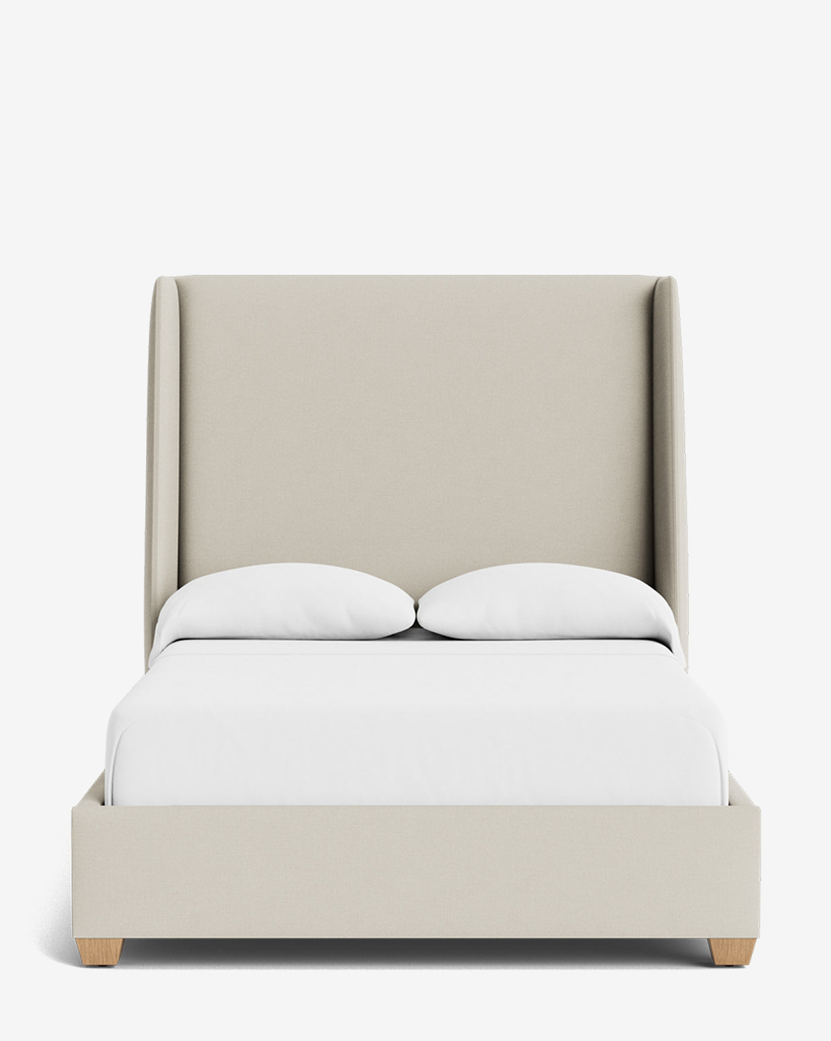 Walt Bed Tall Headboard - Queen Size Upholstered Bed Frame with Adjustable Height - Perfect for Modern Bedroom Decor & Small Spaces