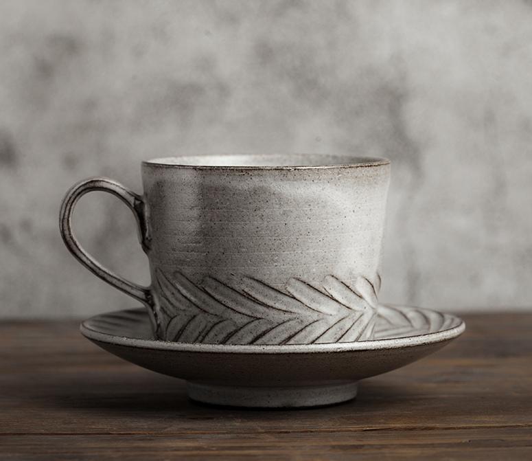 Premium Cappuccino Coffee Mug Set - Large Ceramic Latte Cup with Saucer for Espresso, Breakfast & Milk Drinks - Perfect for Home, Office & Cafe Use