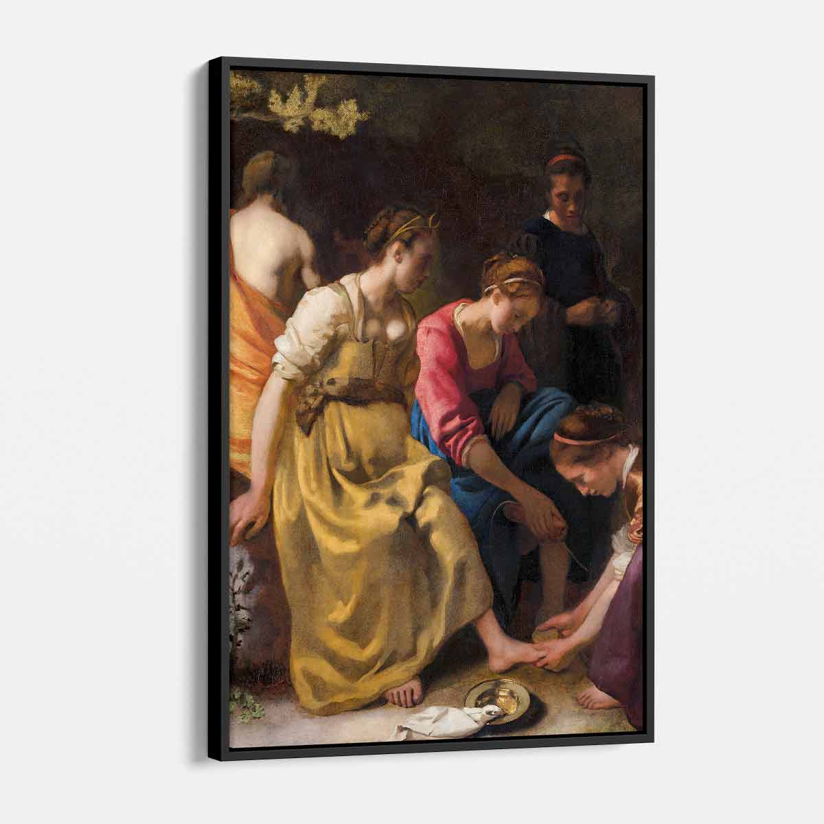 Brown Diana and Her Companions Wall Art Canvas Print - Vintage Home Decor for Living Room, Bedroom & Office - Premium Canvas Painting for Modern & Classic Interiors