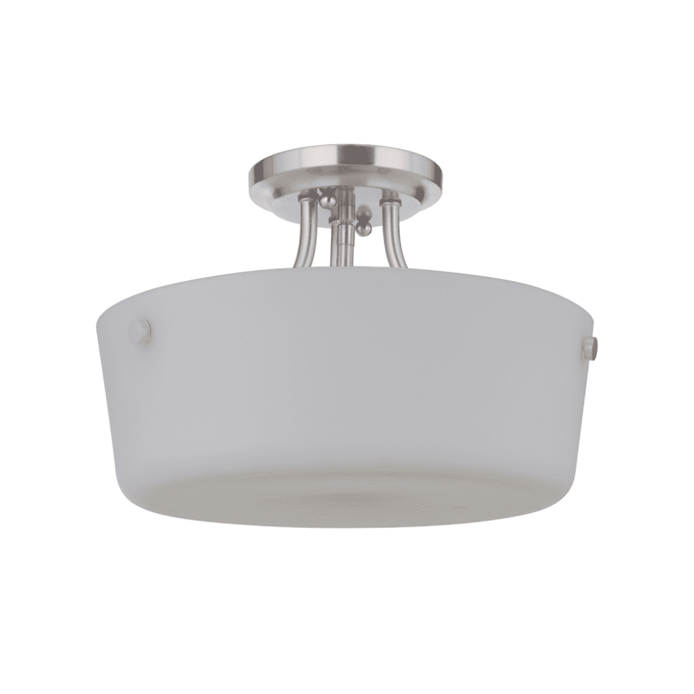 Sutton Semi Flush Mount Ceiling Light Fixture - Modern LED Lighting for Bedroom, Hallway & Dining Room