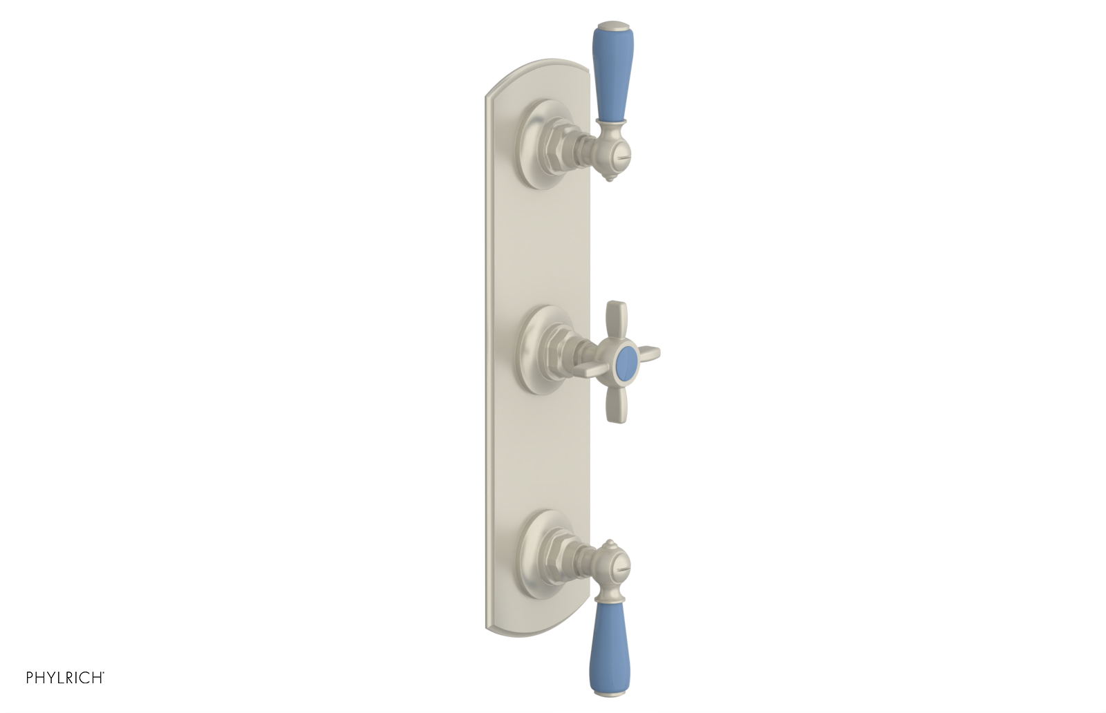 Jamestown Thermostatic Shower Valve with Dual Volume Control & Light Blue Accents - 4740 Series | Perfect for Modern Bathroom Renovations & Spa-Like Shower Experiences