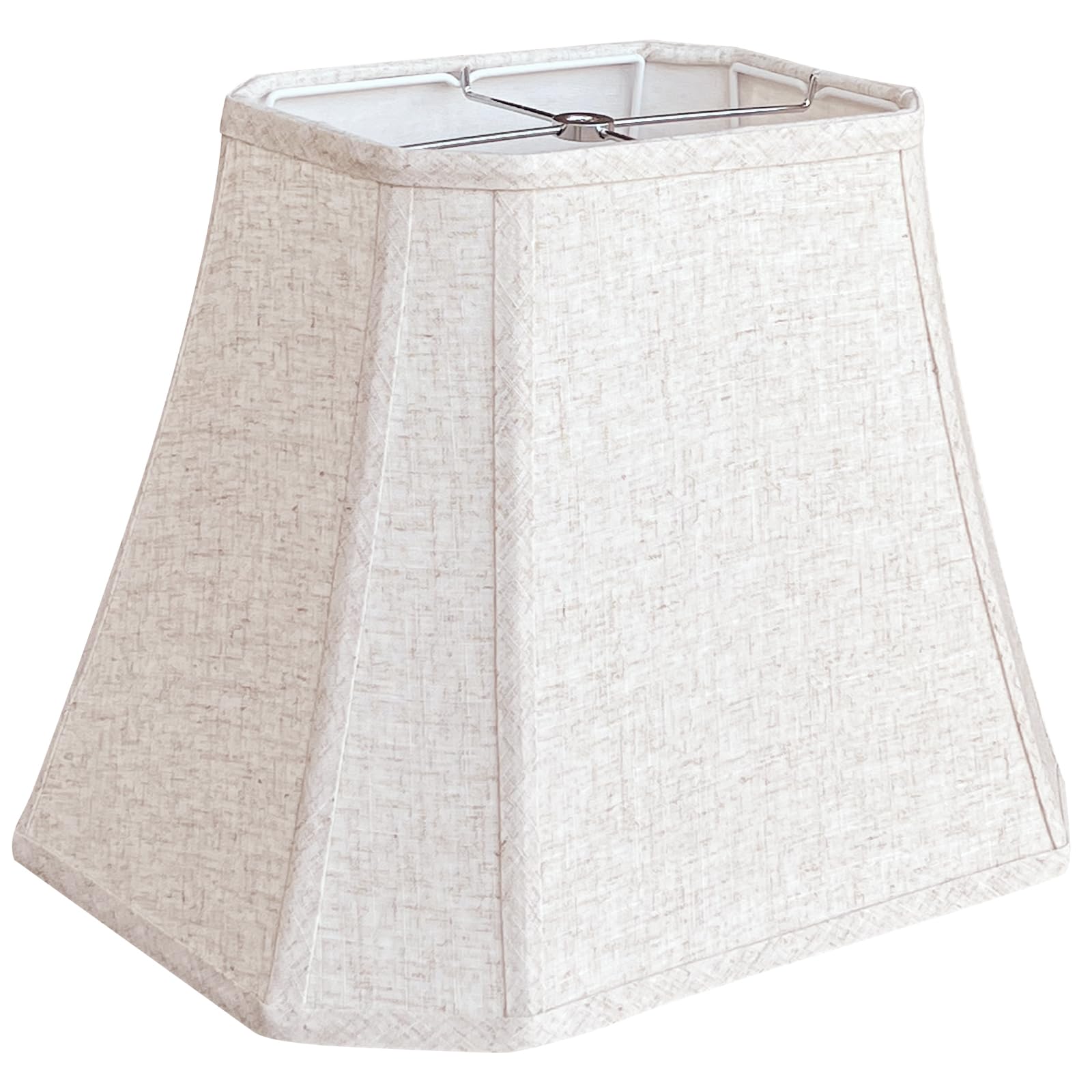 TOOTOO STAR 6x9 to 11x14 Inch Linen Lamp Shade - Bell Cut Corner Design for Table & Floor Lamps - Replaceable Fabric Lampshade - Perfect for Living Room, Bedroom & Office Decor