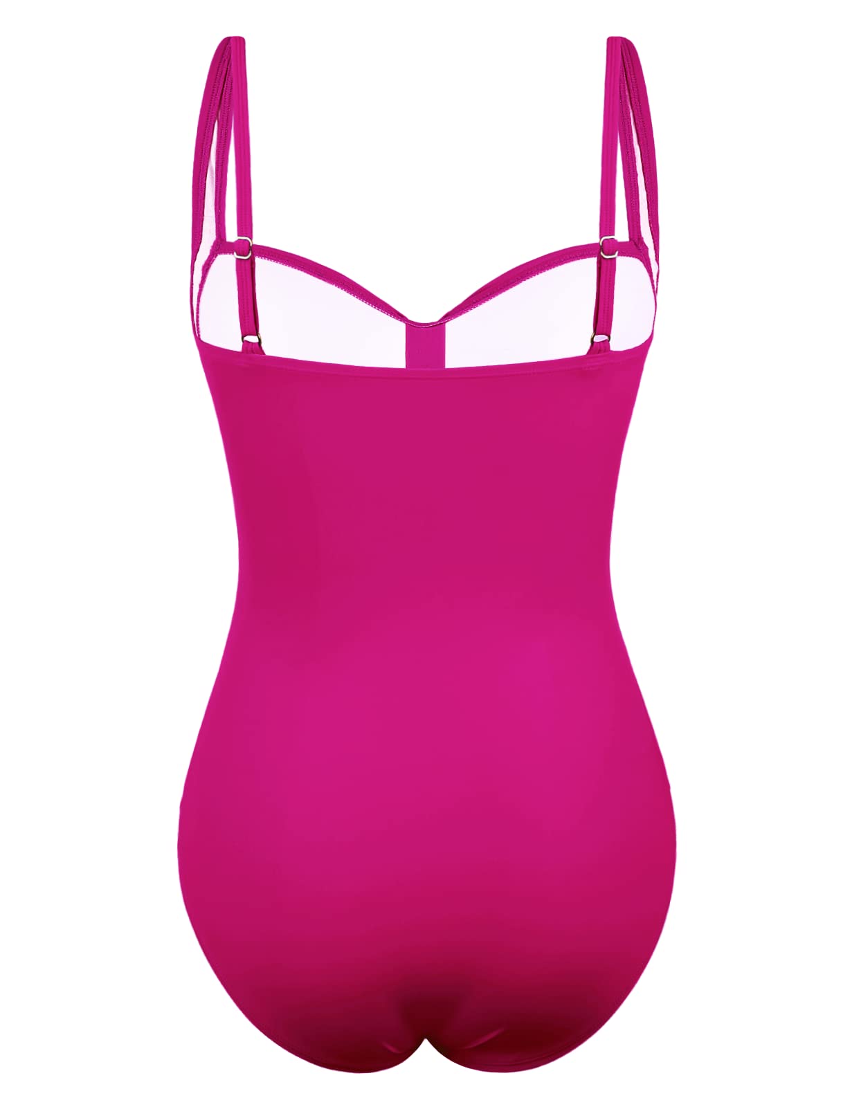 Coastal Rose Women's One Piece Swimsuits - Tummy Control Bathing Suit for Women, High Waisted Swimwear for Beach, Pool & Vacation