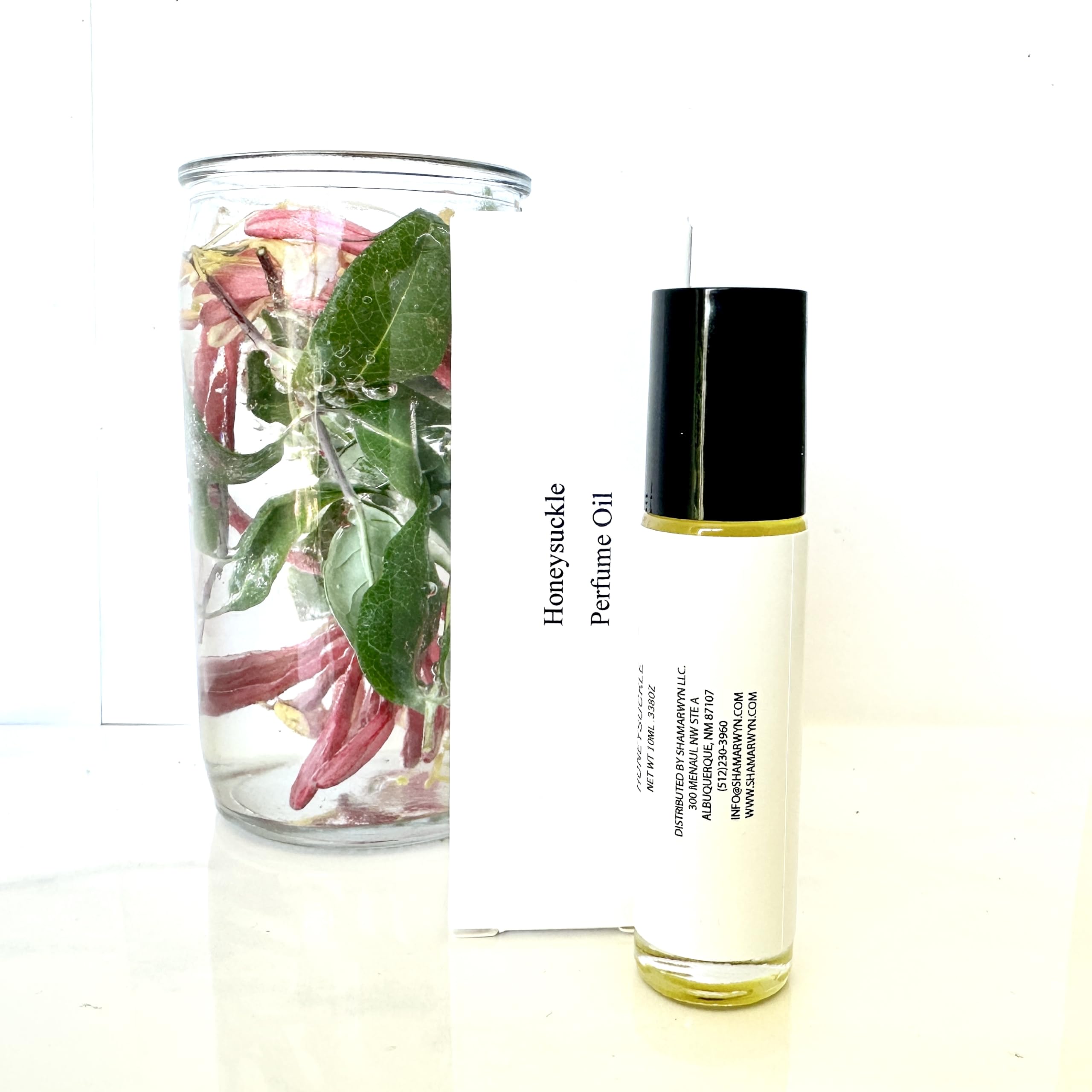 **Shamarwyn Natural Organic Honeysuckle Perfume Oil Roll-On - Pure Essential Oil Blend for Women, Floral Scent, Long-Lasting Fragrance | Perfect for Daily Wear, Date Nights & Special Occasions**