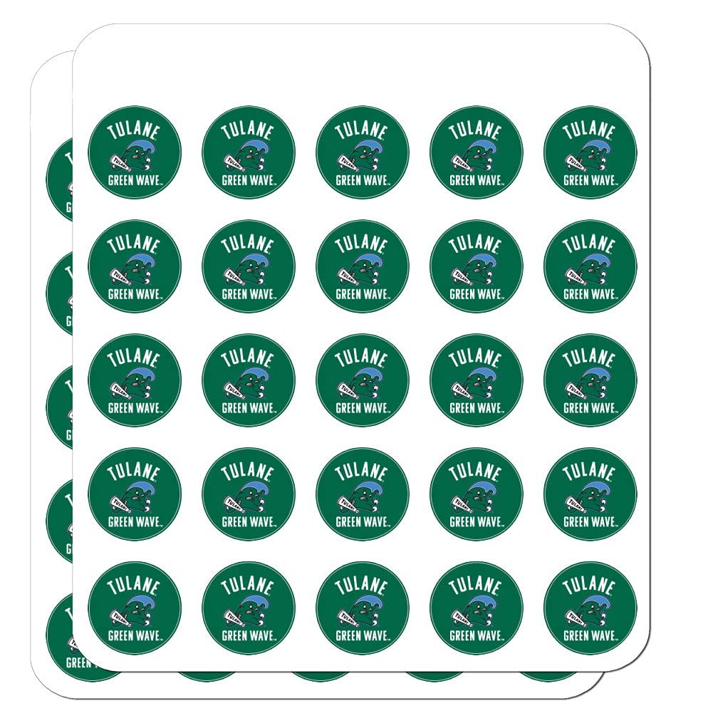 Tulane University Green Wave 1 Inch Planner Stickers - Clear Scrapbooking Stickers for Bullet Journals, Calendars, DIY Crafts - Perfect for College Students, School Planning & Memory Keeping