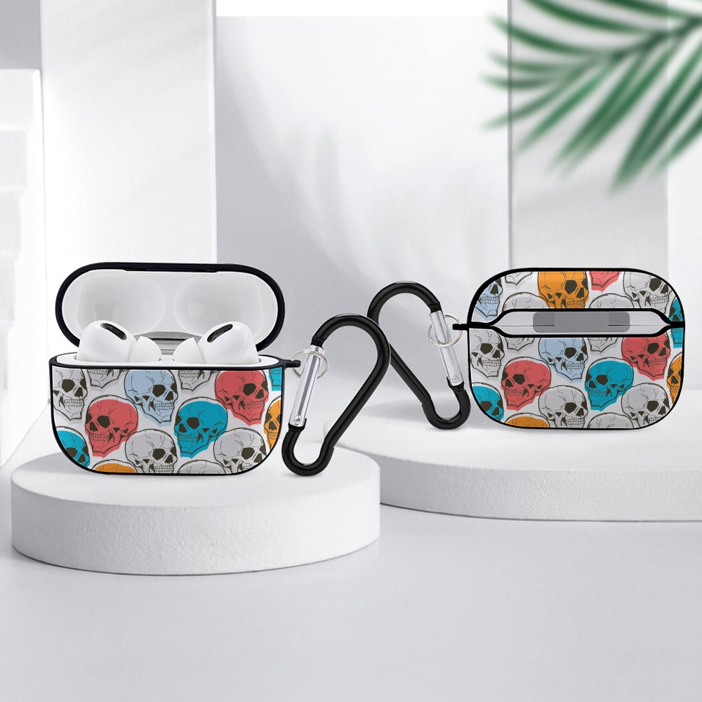 Colorful Skulls Protective Case for Apple AirPods Pro - Trendy Headphone Cover with Shockproof Design for Gym, Travel & Daily Use