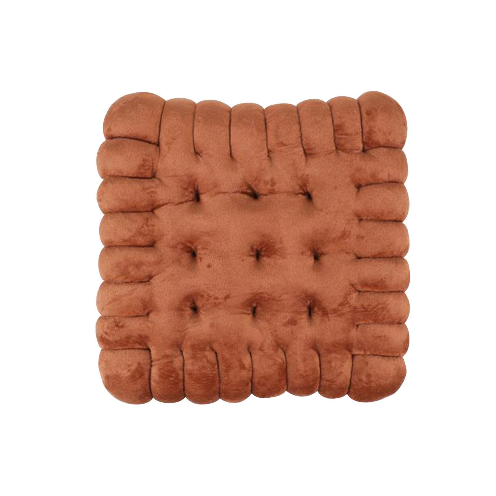 Bothyi Thick Plush Back Cushion - Soft Biscuit-Shaped Home Decor Pillow for Sofa, Bed, Living Room | Yoga Support & Comfortable Seating Accessory