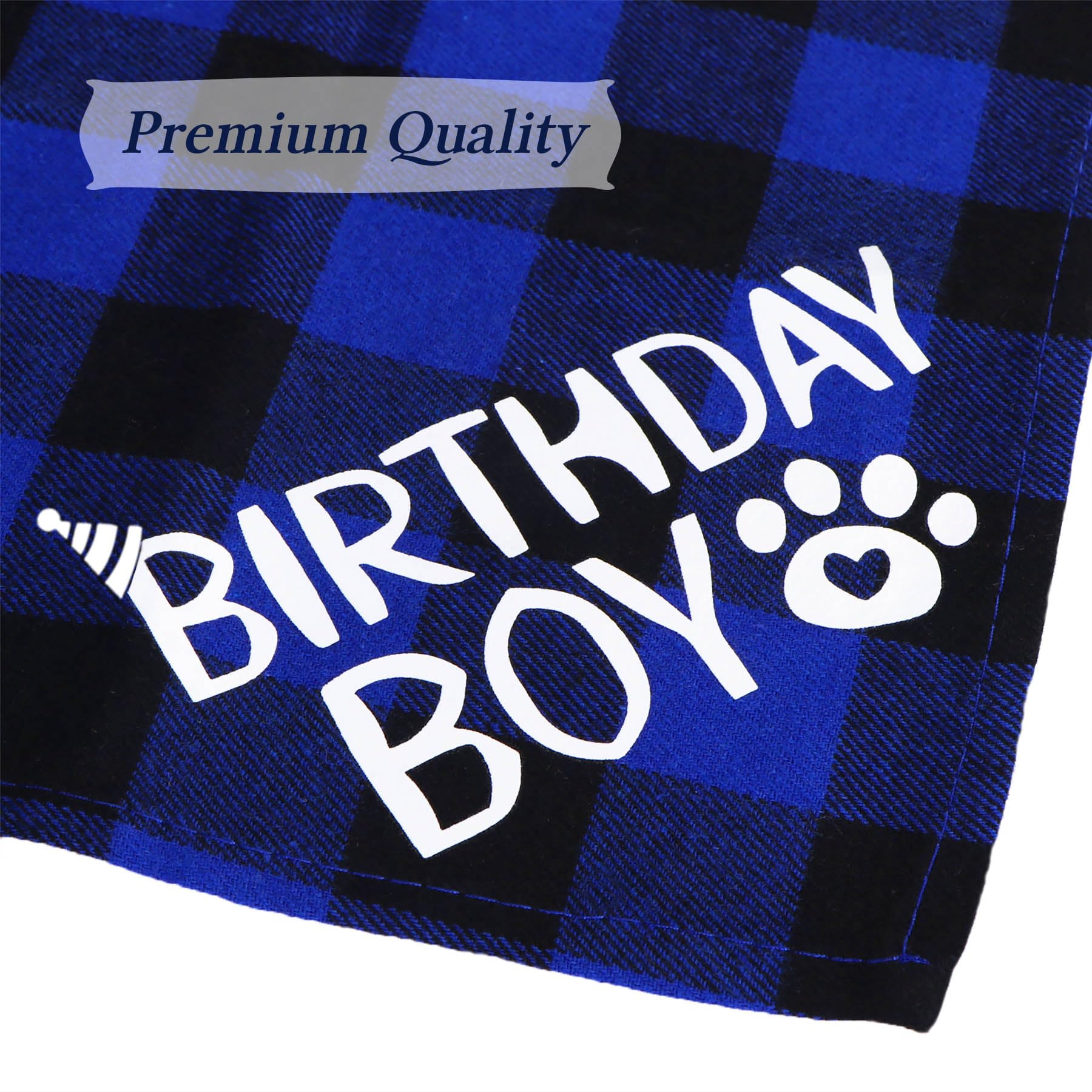 Dog Birthday Hat & Bandana Set for Small Dogs - Blue, Small - Perfect for Pet Parties