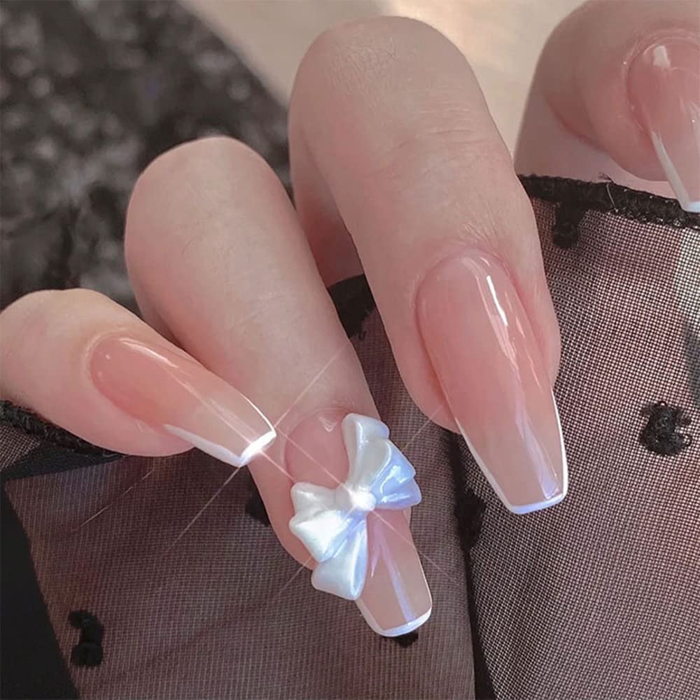 Aurora Butterfly Bow Nail Rhinestones - Flatback Bowknot Nail Charms for Nail Art Designs, AB Crystal Acrylic Nail Tips Decorations, DIY Nail Jewelry Accessories - Perfect for Manicures, Nail Salons, and Home Nail Art DIY Projects