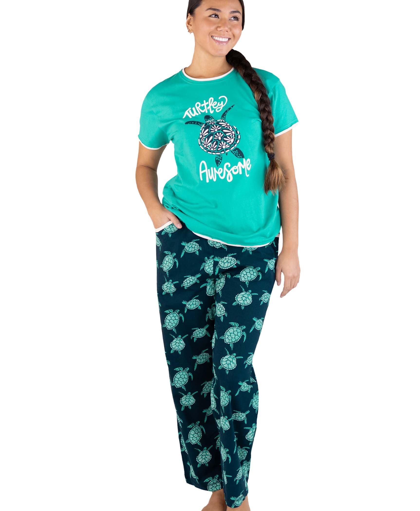 Lazy One Women's Pajama Set - Soft Short Sleeve Sleepwear with Cute Prints, Comfortable Relaxed Fit for Lounge, Sleep & Vacation