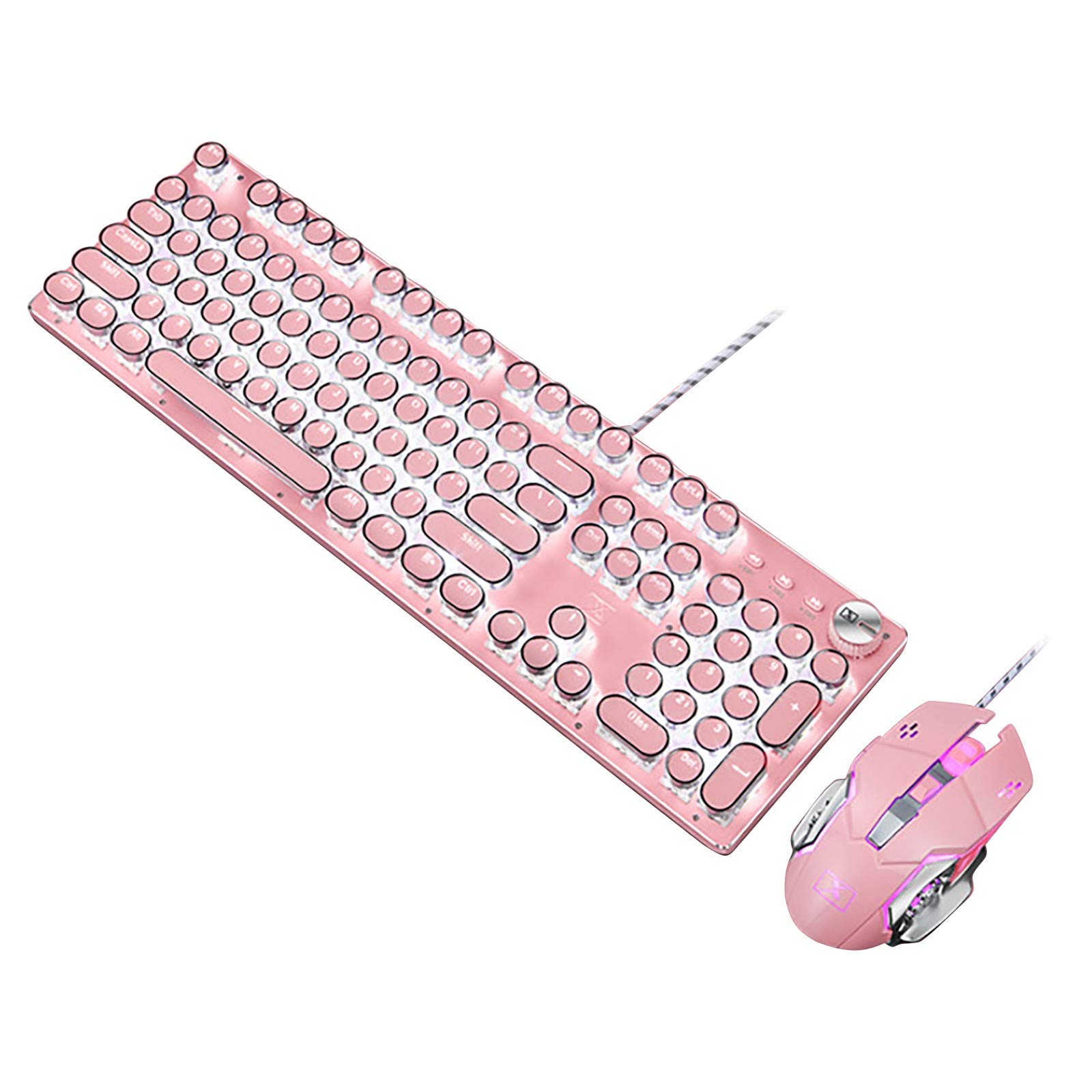 Charella RGB Backlit Wired Mechanical Gaming Keyboard - Blue Switches, Anti-Ghosting, Ergonomic Design for PC Gamers (Perfect for FPS, MOBA & Typing)