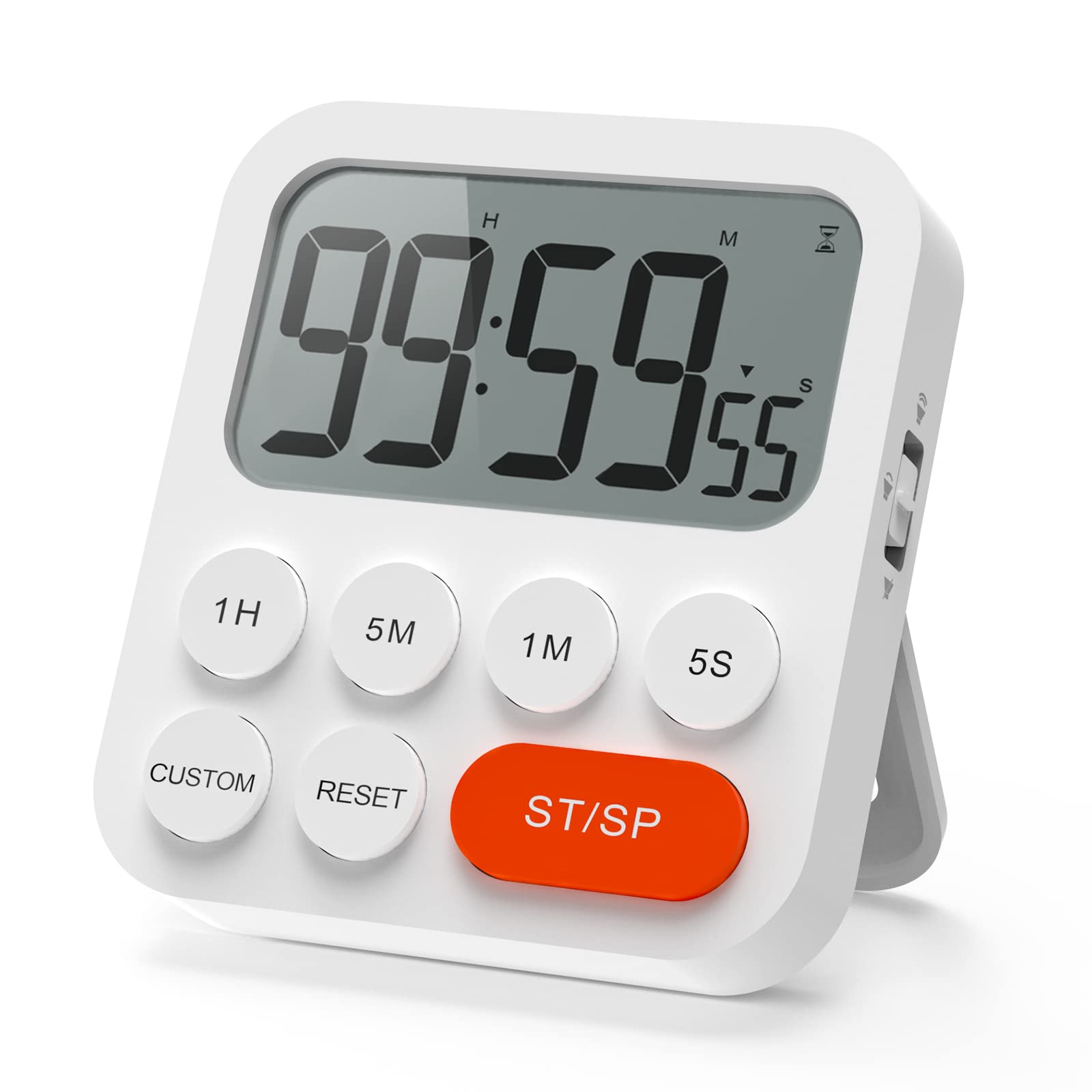 LIORQUE Digital Kitchen Timer - Magnetic Countdown Timer with Loud Alarm & Large LCD Display, 99-Hour Cooking Timer for Baking, Kids Homework & Classroom Use - Perfect for Chefs, Parents & Teachers