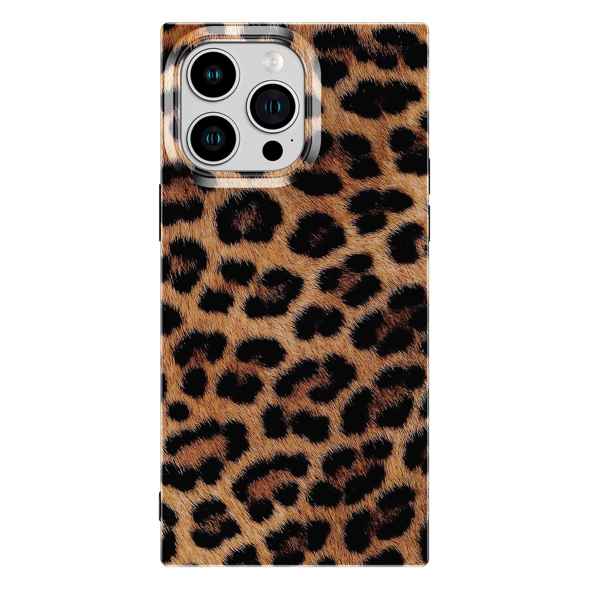 Cocomii Square iPhone 12 Pro Max Case - Slim Lightweight TPU Silicone Cover with Glossy Leopard Cheetah Print - Compatible with Apple iPhone 12 Pro Max 6.7