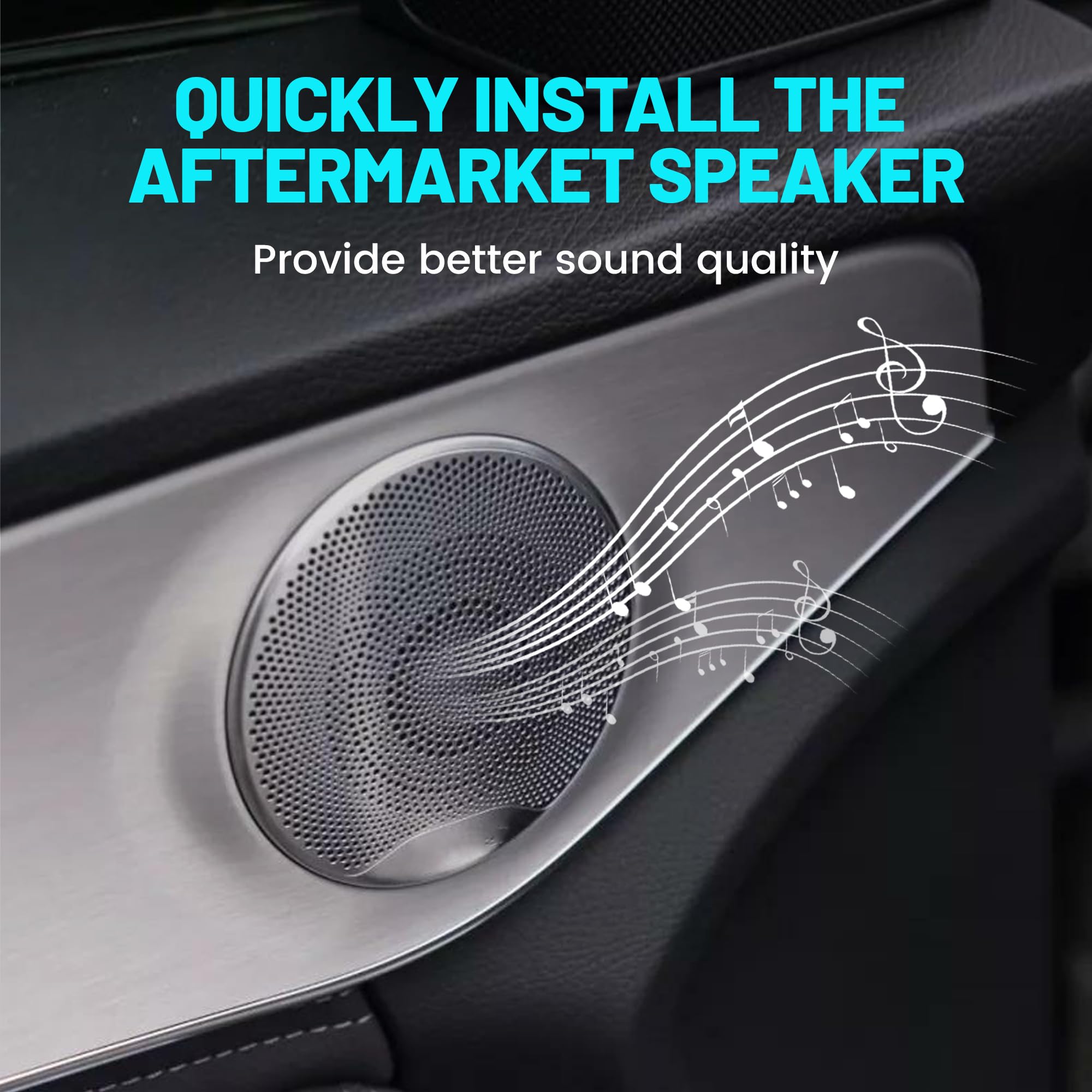 NuIth 6.5 Inch Speaker Adapter Plates - Compatible with VW (1999-2019), Porsche (2000-2006), Skoda (2005-2013), Seat (1999-2005) - Front Door Speaker Mounting Bracket Rings for Aftermarket Car Audio Installation - Perfect for DIY Car Stereo Upgrades