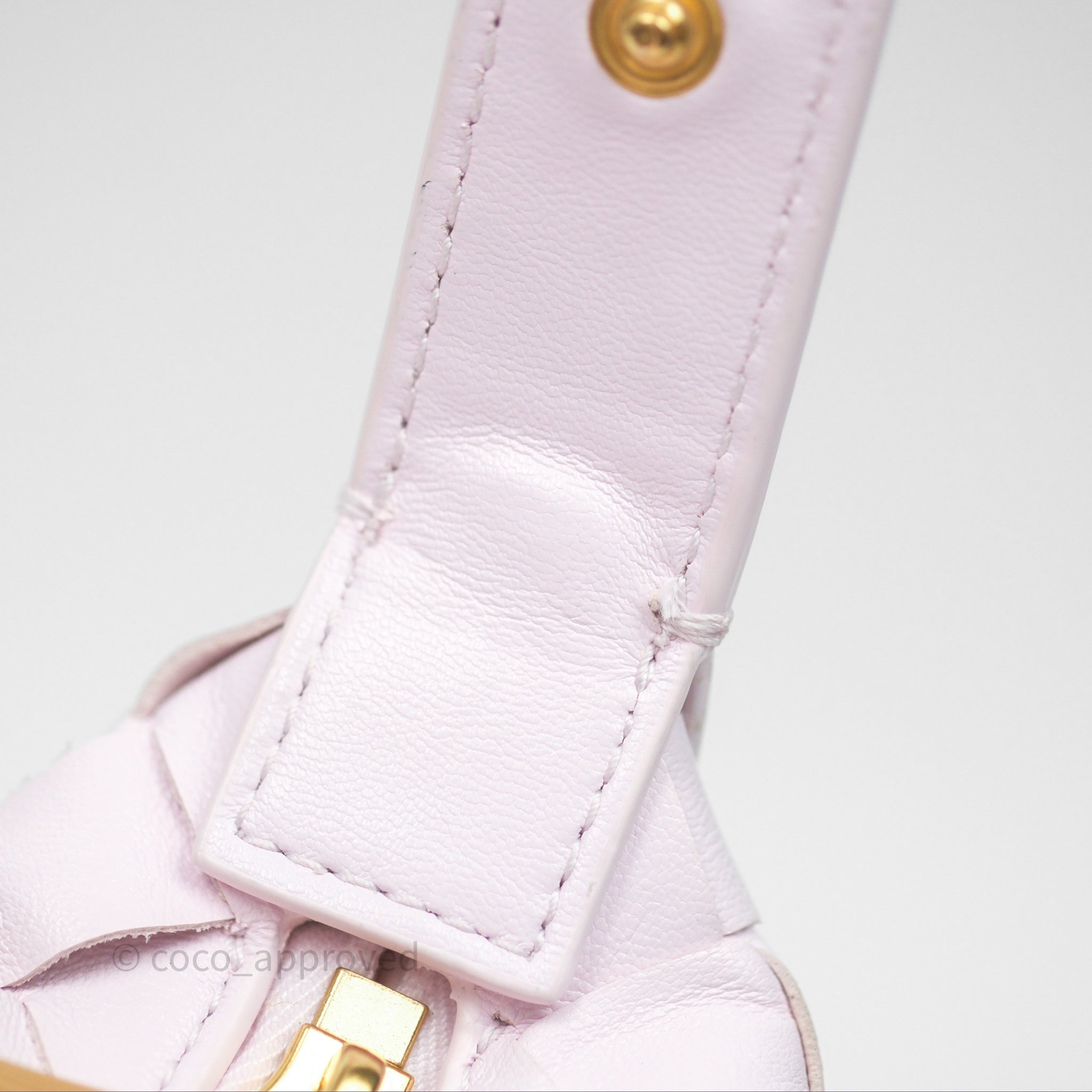 Bottega Veneta Wallace Pink Intrecciato Leather Crossbody Bag with Gold Hardware - Perfect for Women's Fashion, Date Night & Luxury Gift Giving