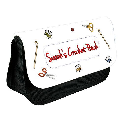 Personalized Crochet Needle Case Pouch Bag - Custom Name Embroidery for Knitting Hooks & Accessories - Perfect Gift for Crocheters, Knitters & Craft Lovers (Ideal for Organizing Yarn Tools On-the-Go)