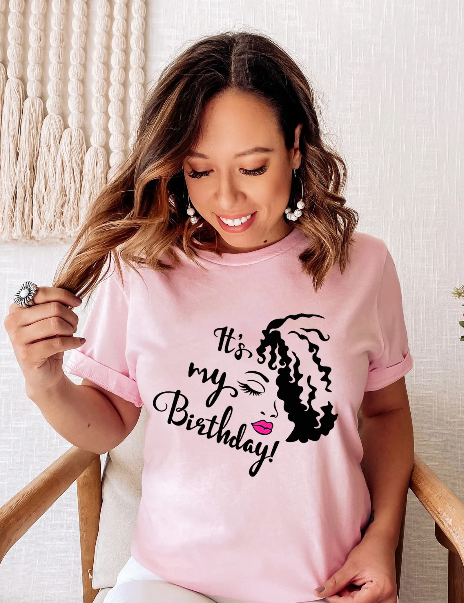 My Birthday T-Shirt for Women - Fun Birthday Graphic Tee - Happy Birthday Shirt - Short Sleeve Casual Top - Perfect for Birthday Parties & Celebrations