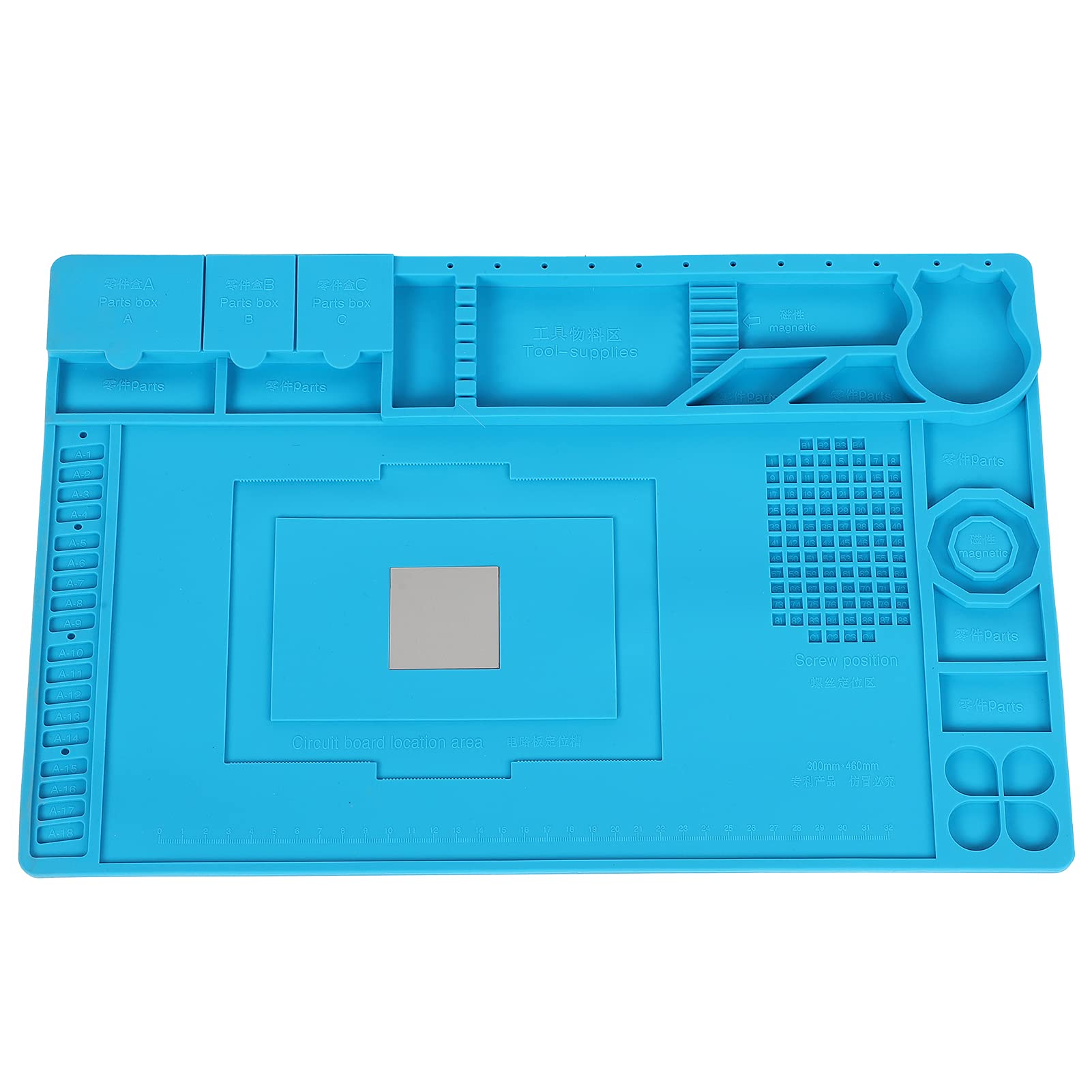 Magnetic Silicone Soldering Mat - Heat Resistant, Non-Slip Work Surface for Electronics Repair - Perfect for Soldering, Phone & Laptop Fixing in Home Workshops