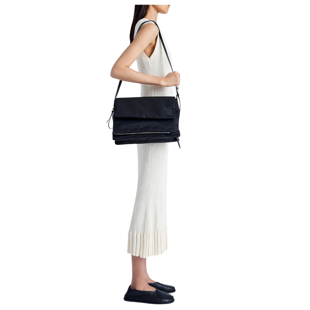 Puffy Nylon City Messenger Bag - Lightweight Waterproof Crossbody Bag for Men & Women - Perfect for Commuting, Travel & Everyday Use