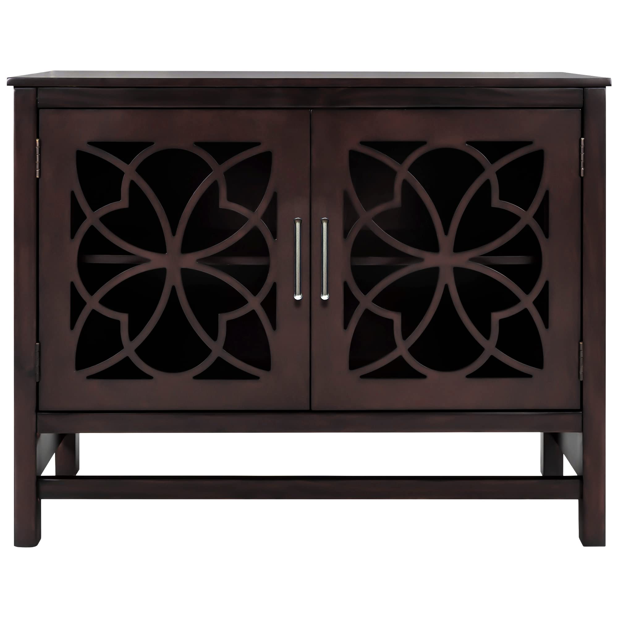 Aisurun 2-Door Storage Cabinet with Adjustable Shelf - Buffet Sideboard Console Table for Entryway, Living Room, Kitchen & Dining Room - Brown Wooden Organizer for Home Decor & Storage Solutions