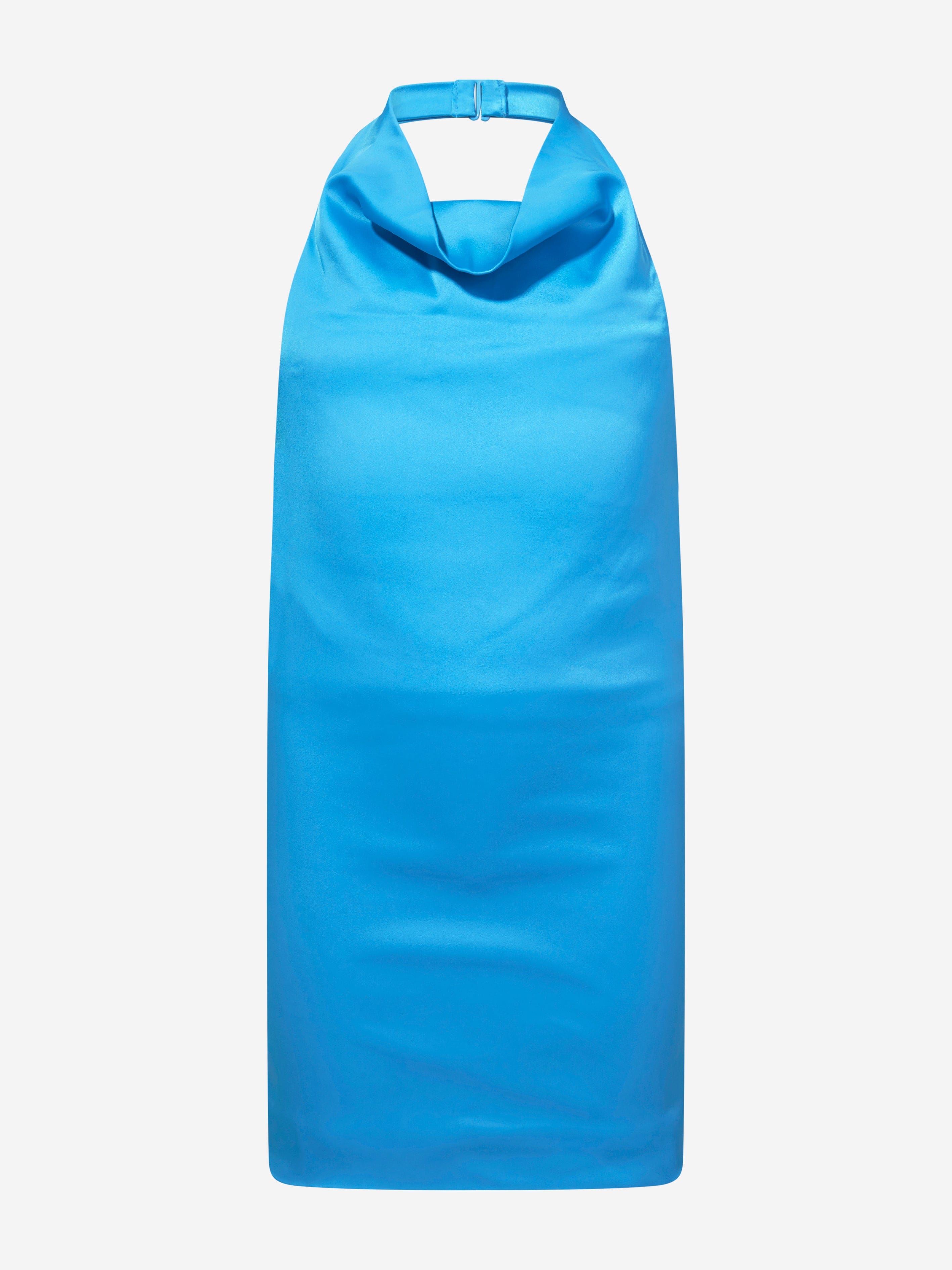 AY by AYLA Girls Backless Satin Midi Dress - Elegant Blue Formal Dress for Teens, Perfect for Prom, Homecoming, Parties & Special Occasions