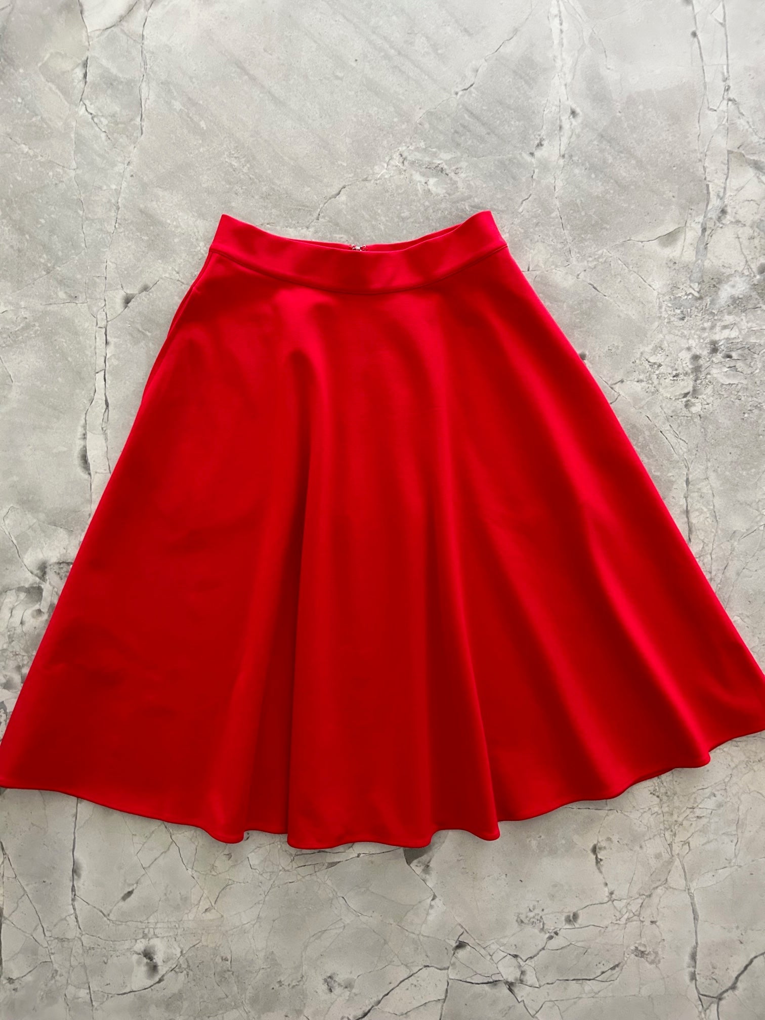 Charlotte Nova Skirt in Red - Plus Size Women's Flowy Midi Skirt for Casual Wear & Summer Outfits | Perfect for Office, Dates & Special Occasions