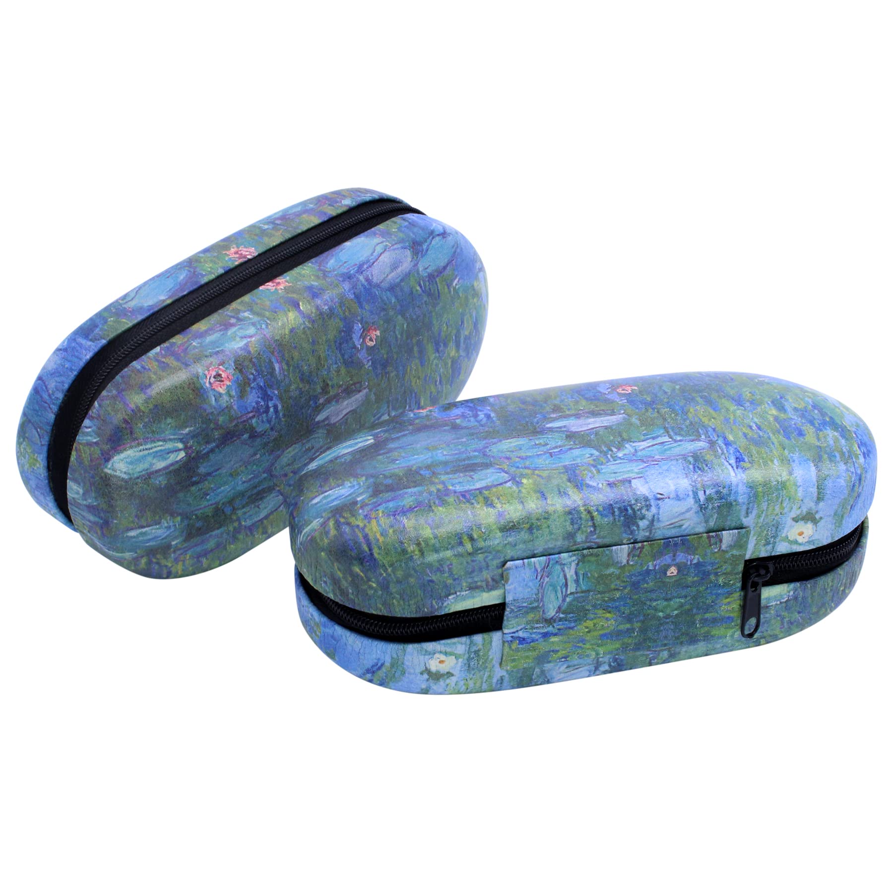 MAFENLY 2-Pack Premium Optical Glasses Case & Sunglasses Pouch with Microfiber Cleaning Cloth - Travel, Home, Office Storage & Protection