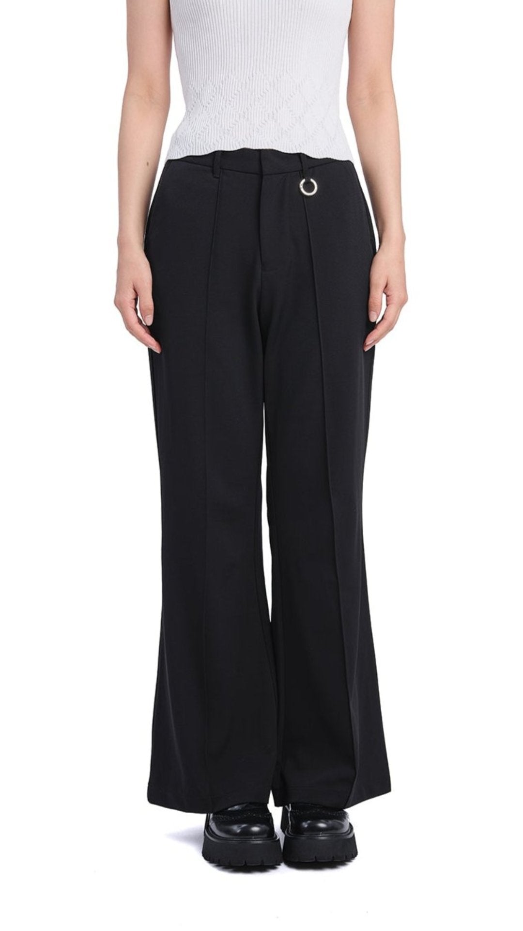 Sailor Pants for Women - High Waisted Wide Leg Trousers with Belt | Vintage Nautical Style Casual & Work Pants | Perfect for Office, Travel and Everyday Wear