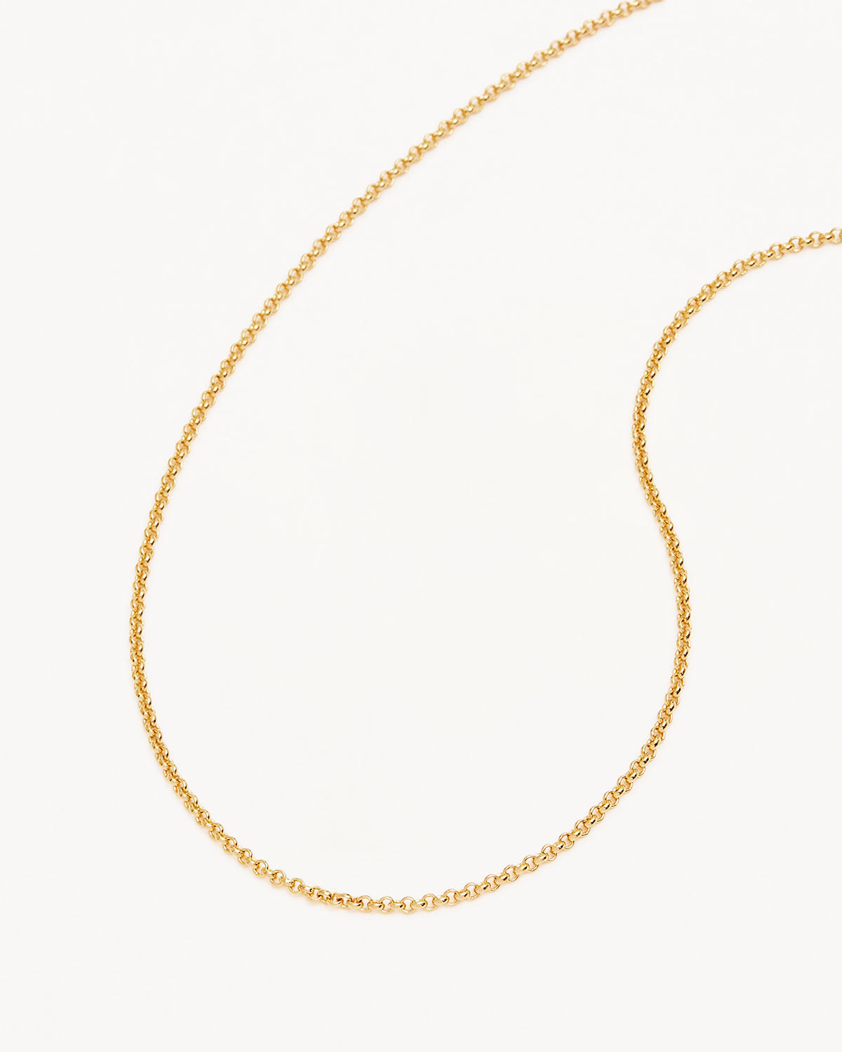 18K Gold Vermeil 19mm Belcher Chain Necklace for Women - Dainty Layering Jewelry for Everyday Wear & Special Occasions