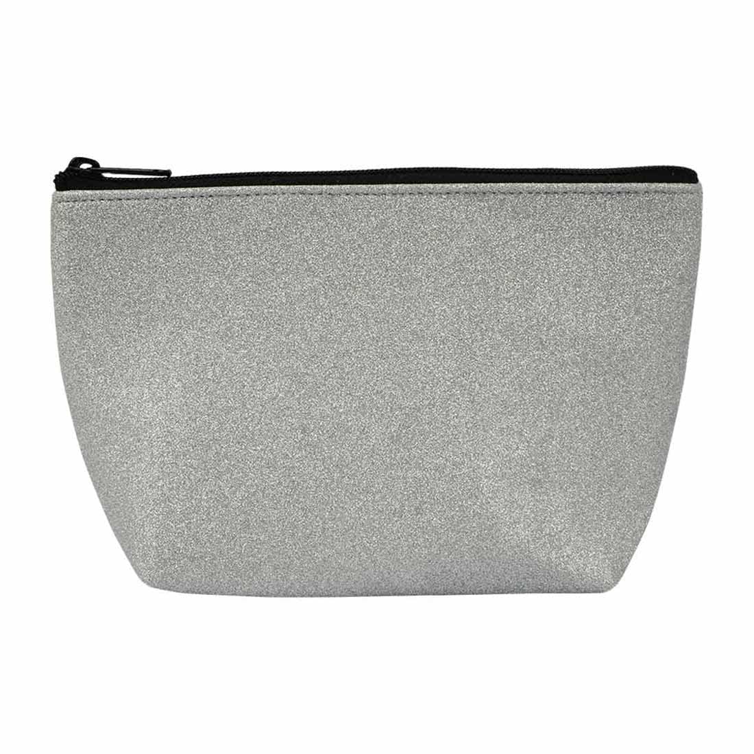 Crazyify Glitter Makeup Bag for Women - Waterproof Cosmetic Pouch Organizer | Travel Toiletry Bag for Makeup Brushes & Accessories | Perfect for Vacation, Gym & Daily Use