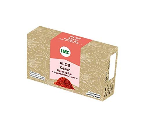 IMC Herbal Skin Toner Soap with Aloe Vera & Saffron (Kesar) - 100g Pack of 6 | Natural Glow & Acne Treatment | Face & Body Cleanser for Daily Skincare Routine