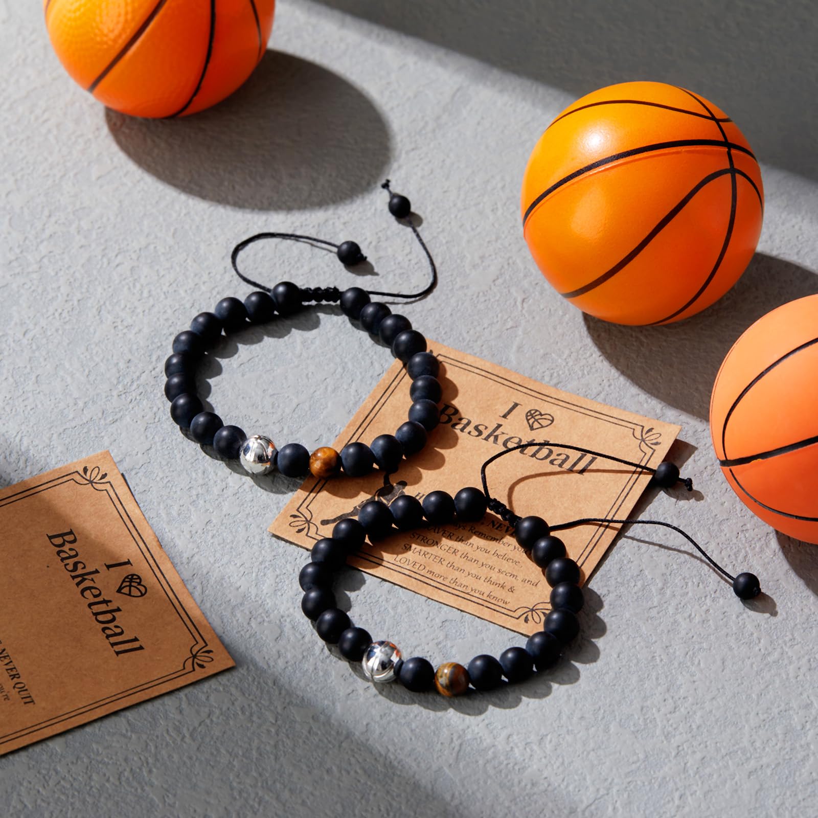12-Pack Adjustable Beaded Sports Bracelets for Women & Men - Football, Softball, Soccer, Volleyball, Golf, Basketball, Hockey - Stretchy Team Spirit Jewelry Gifts for Athletes & Fans - Perfect for Game Days, Training & Casual Wear