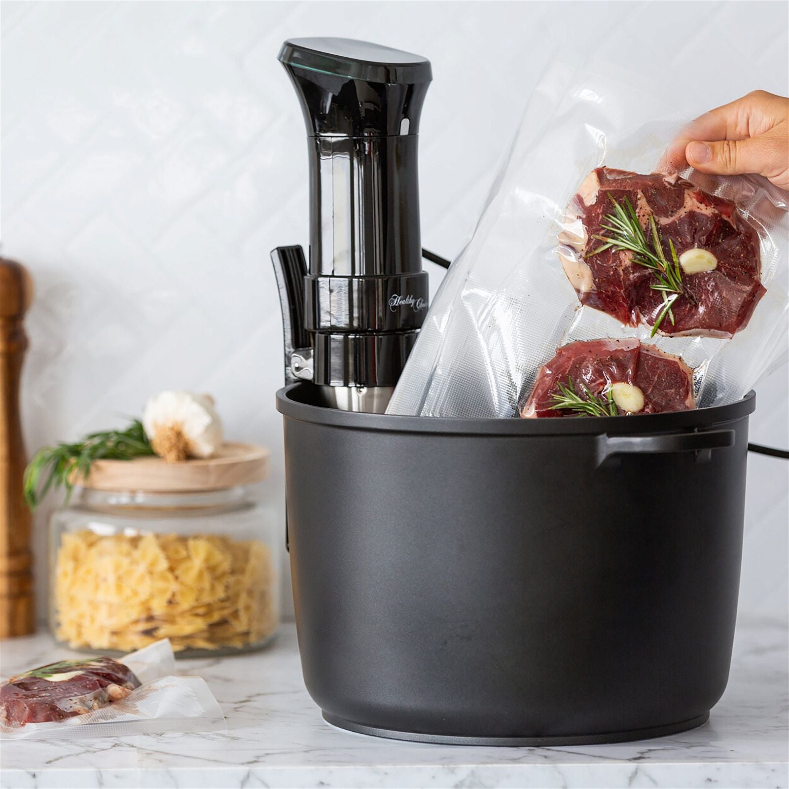 WiFi Sous Vide Precision Cooker with Touchscreen Display - 1100W Immersion Circulator for Steak, Chicken & Seafood - Perfect for Home Chefs & Restaurant Use