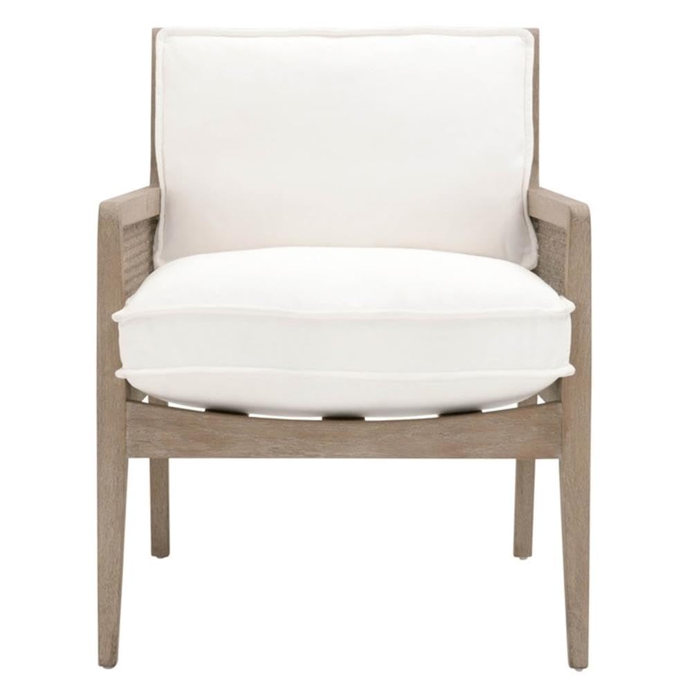 Star International Furniture Stitch & Hand Leone Wood Club Chair in Gray - Mid-Century Modern Accent Chair for Living Room, Lounge & Office - Comfortable Upholstered Armchair with Solid Wood Frame